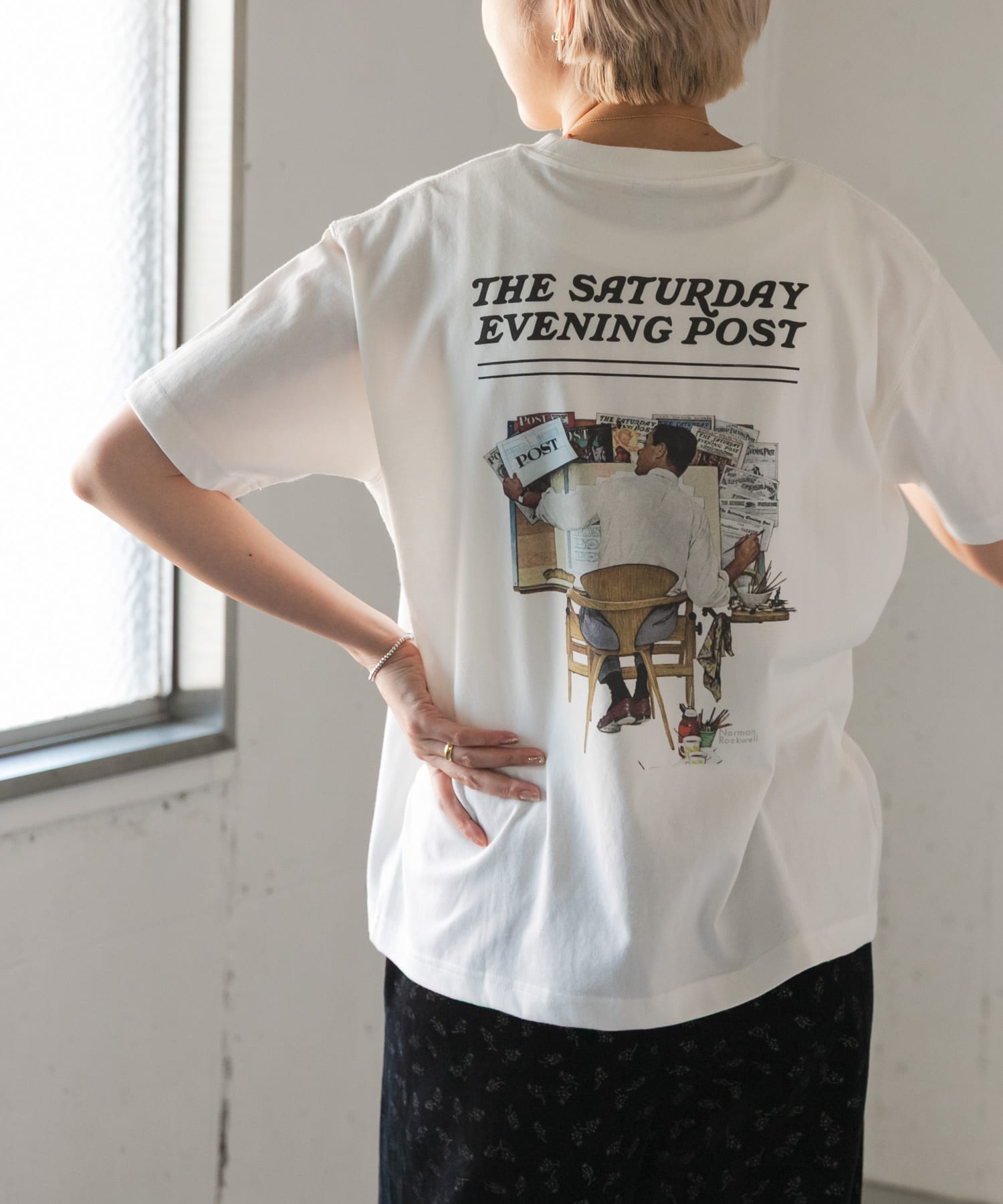 FORK&SPOON　バックプリントTシャツ