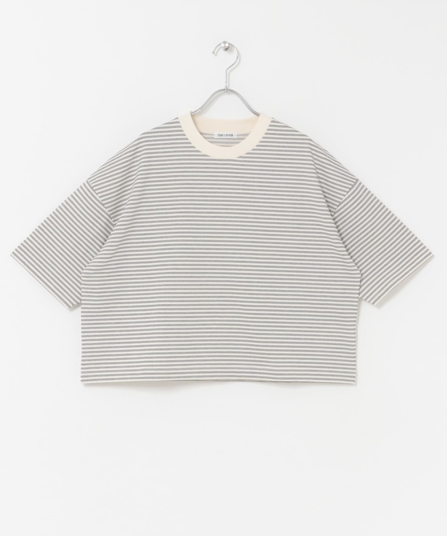 FORK&SPOON　マルチボーダーTシャツ IVOxCCL 1