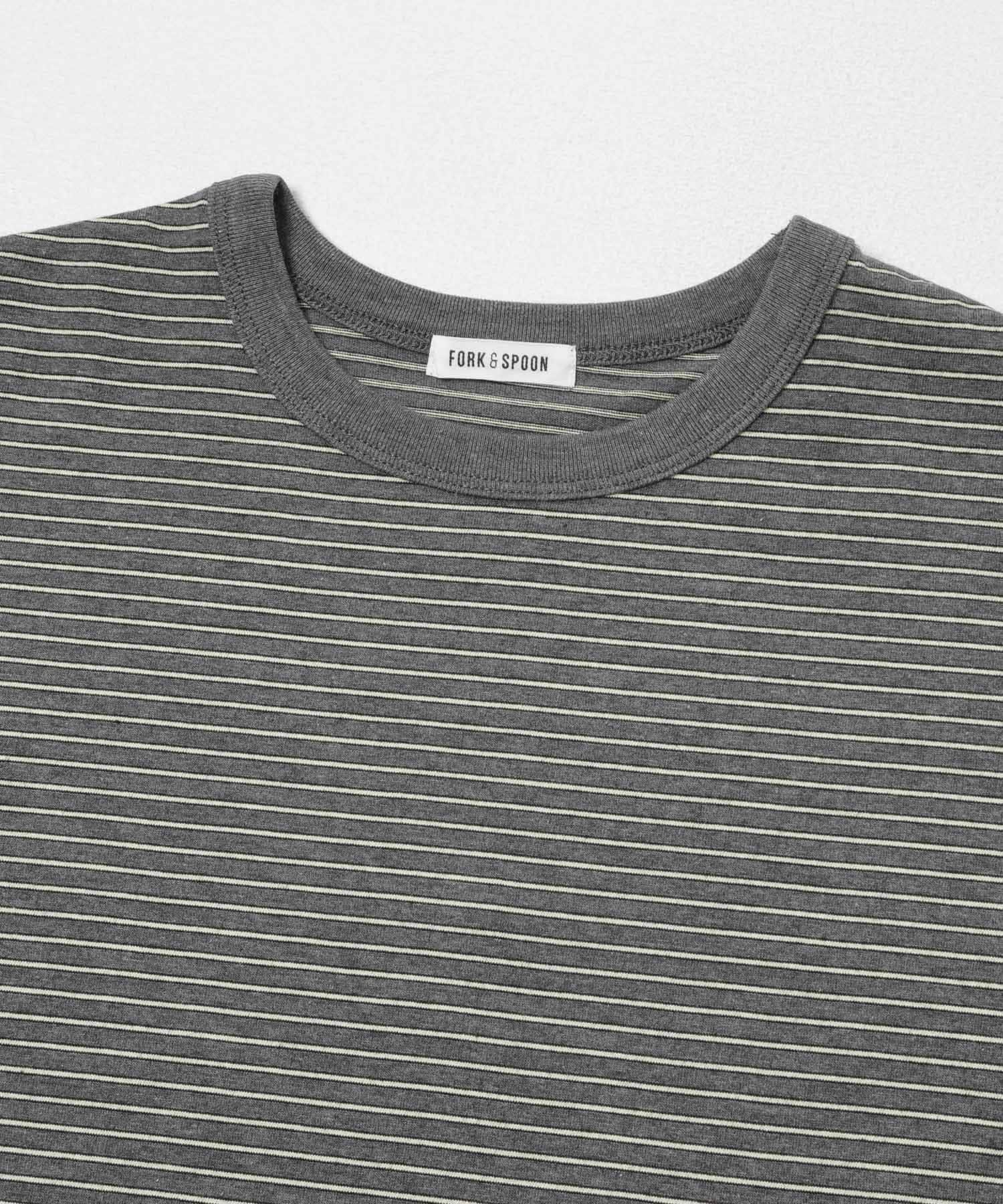 FORK&SPOON　ヴィンテージボーダーTシャツ GRAY 1