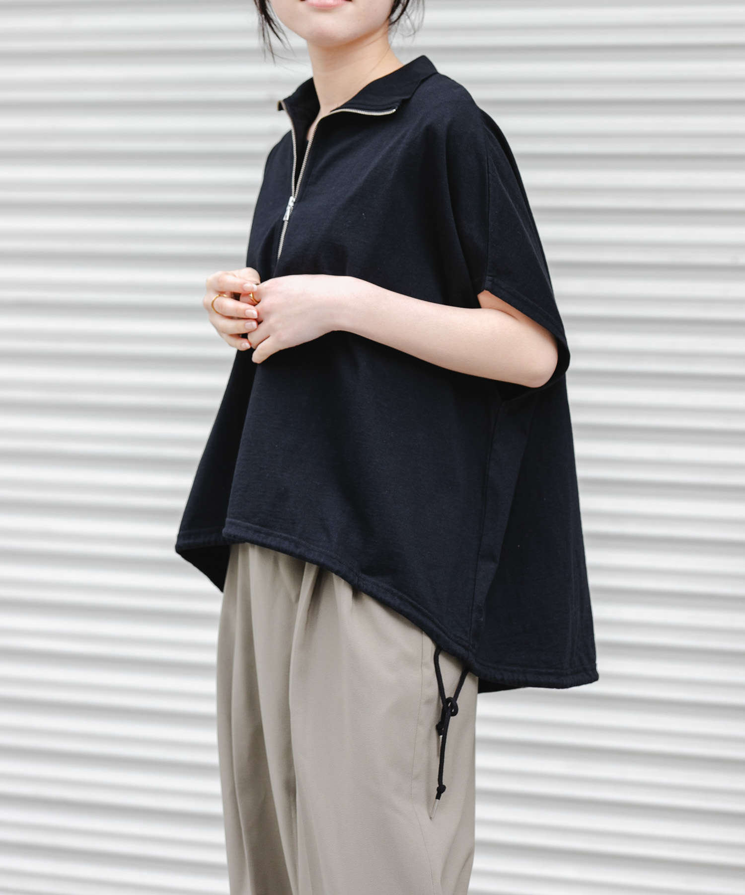 FORK&SPOON　ハーフジッププルオーバー