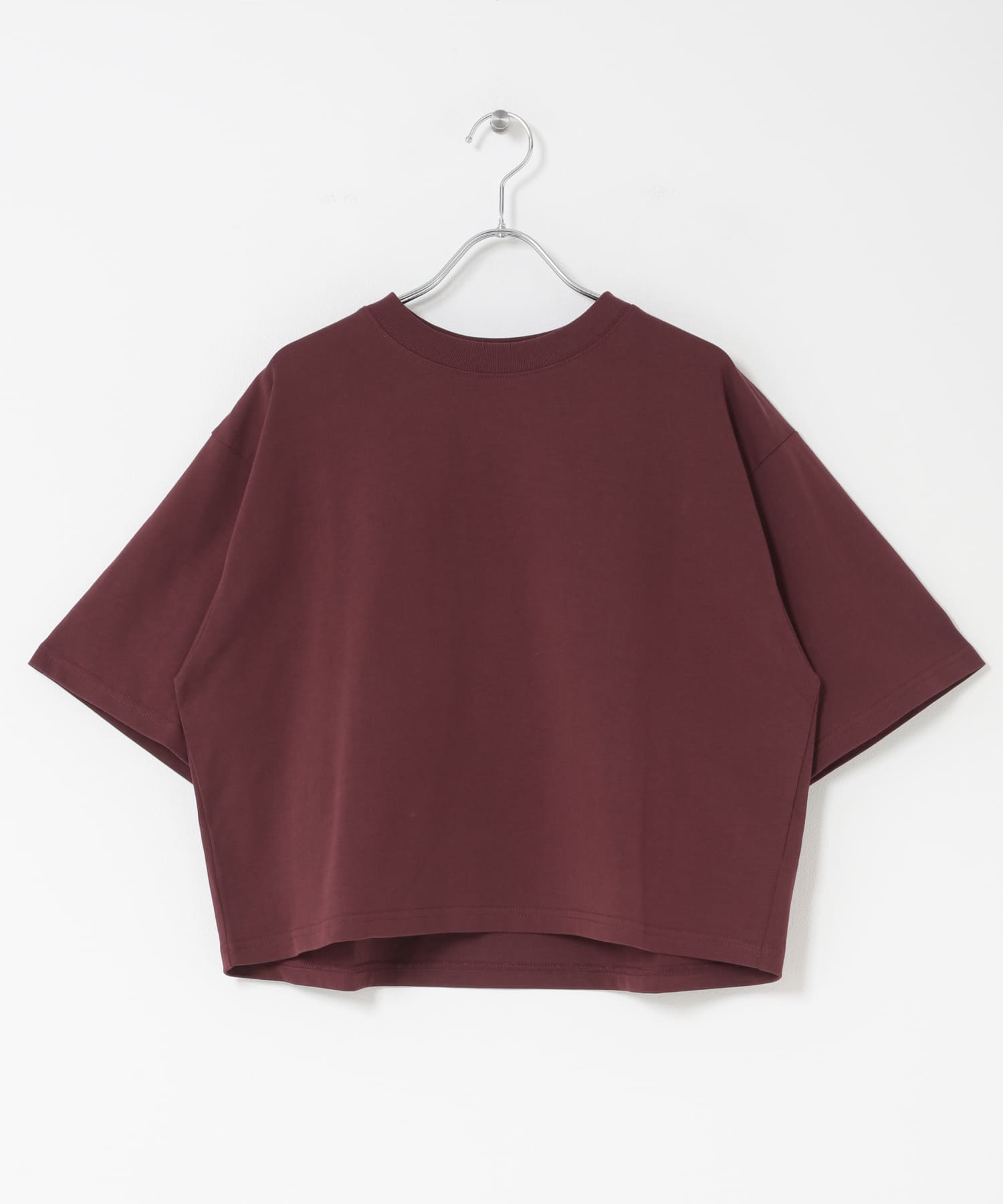 FORK&SPOON　ショルダータックTシャツ BORDEAUX 1