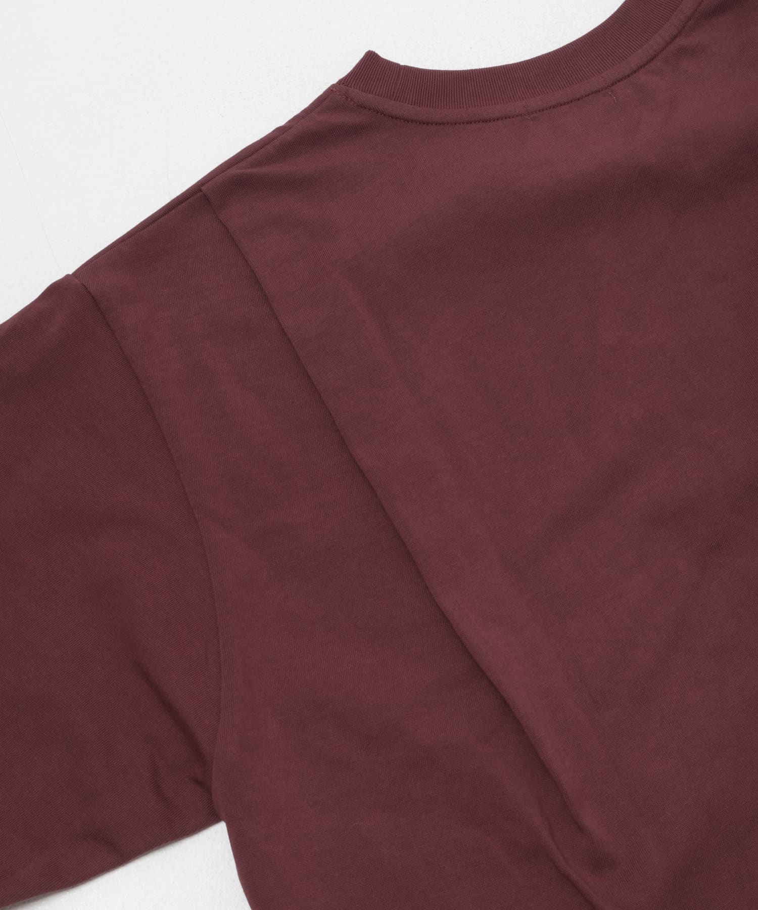 FORK&SPOON　ショルダータックTシャツ BORDEAUX 1