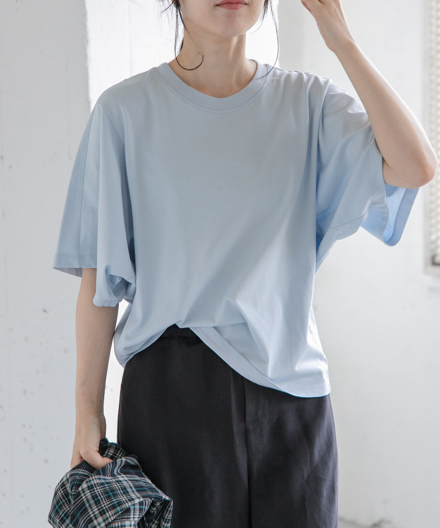 FORK&SPOON　ソリッドスリーブTシャツ
