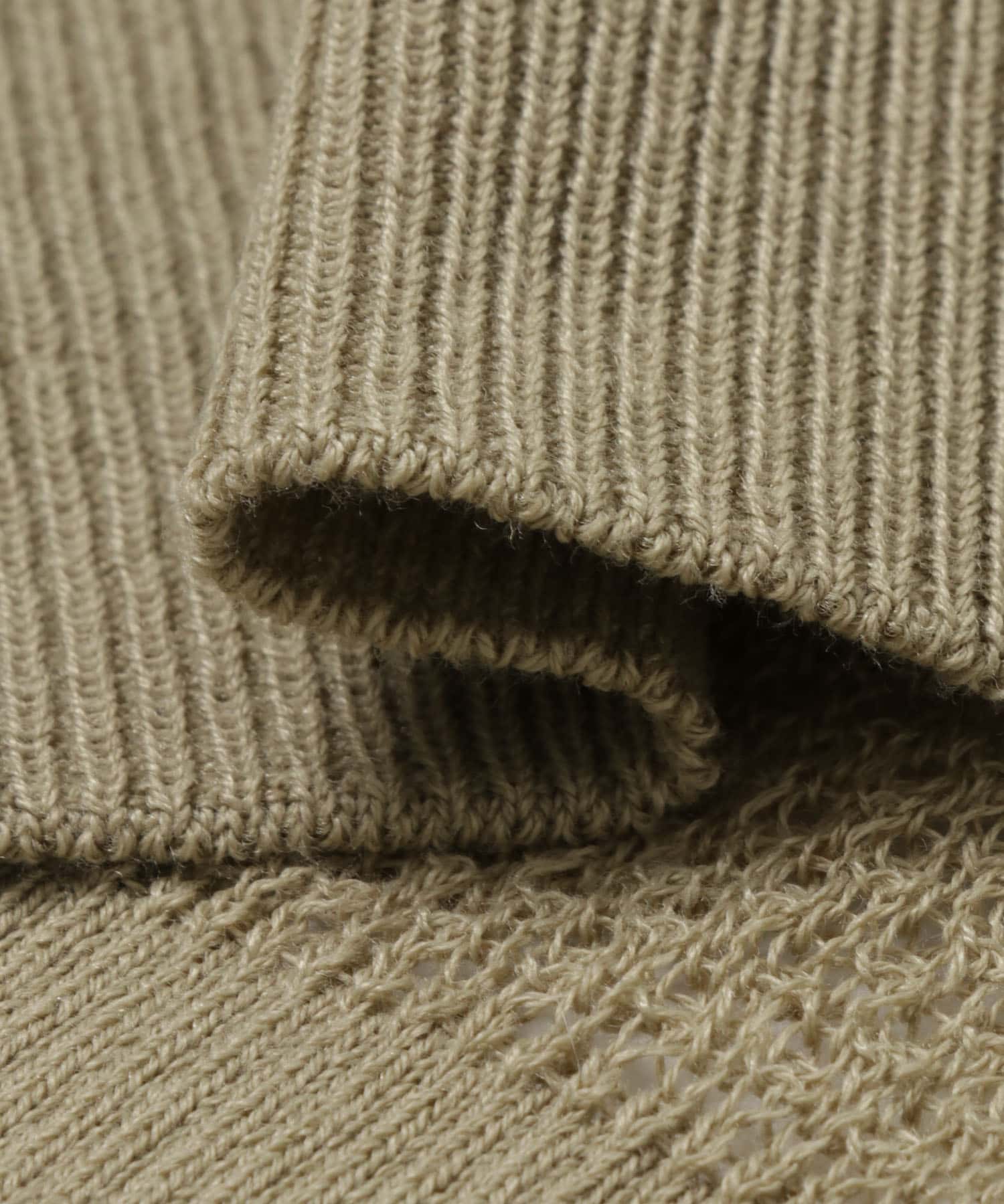FORK&SPOON　フロントボタンニットベスト BEIGE 1
