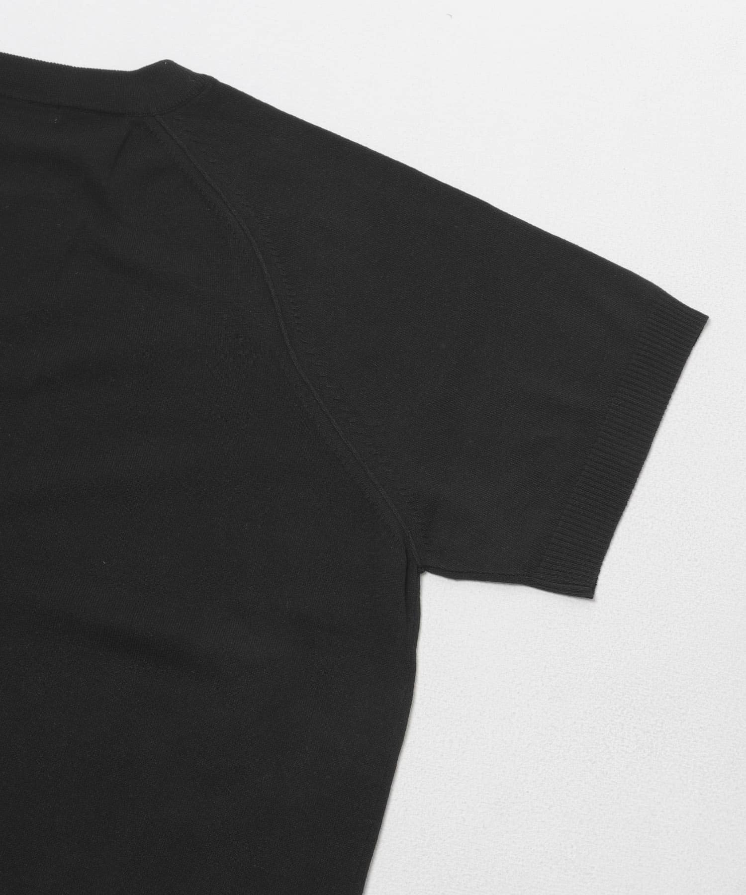 FORK&SPOON　ラグランスリーブニットTシャツ BLACK 1