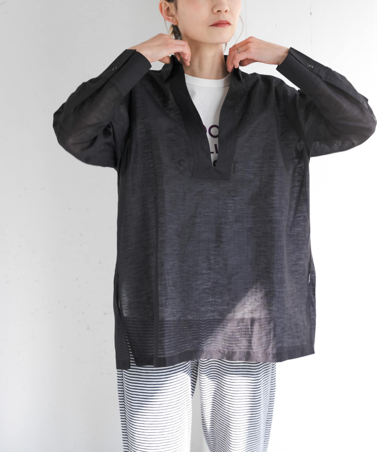 FORK&SPOON　シアースキッパーシャツ