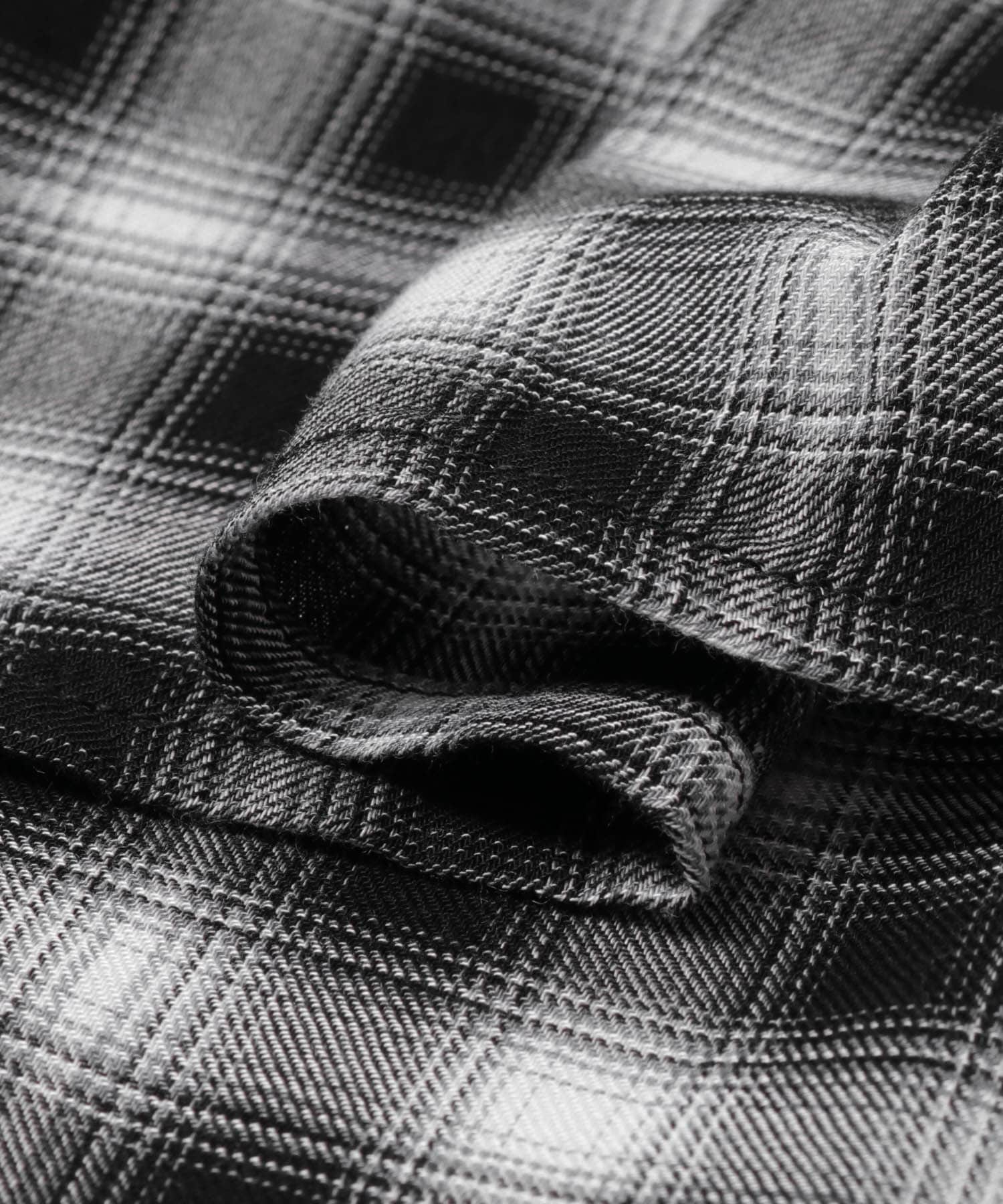 FORK&SPOON　コットンレーヨンチェックシャツ OFFｘBLK 1