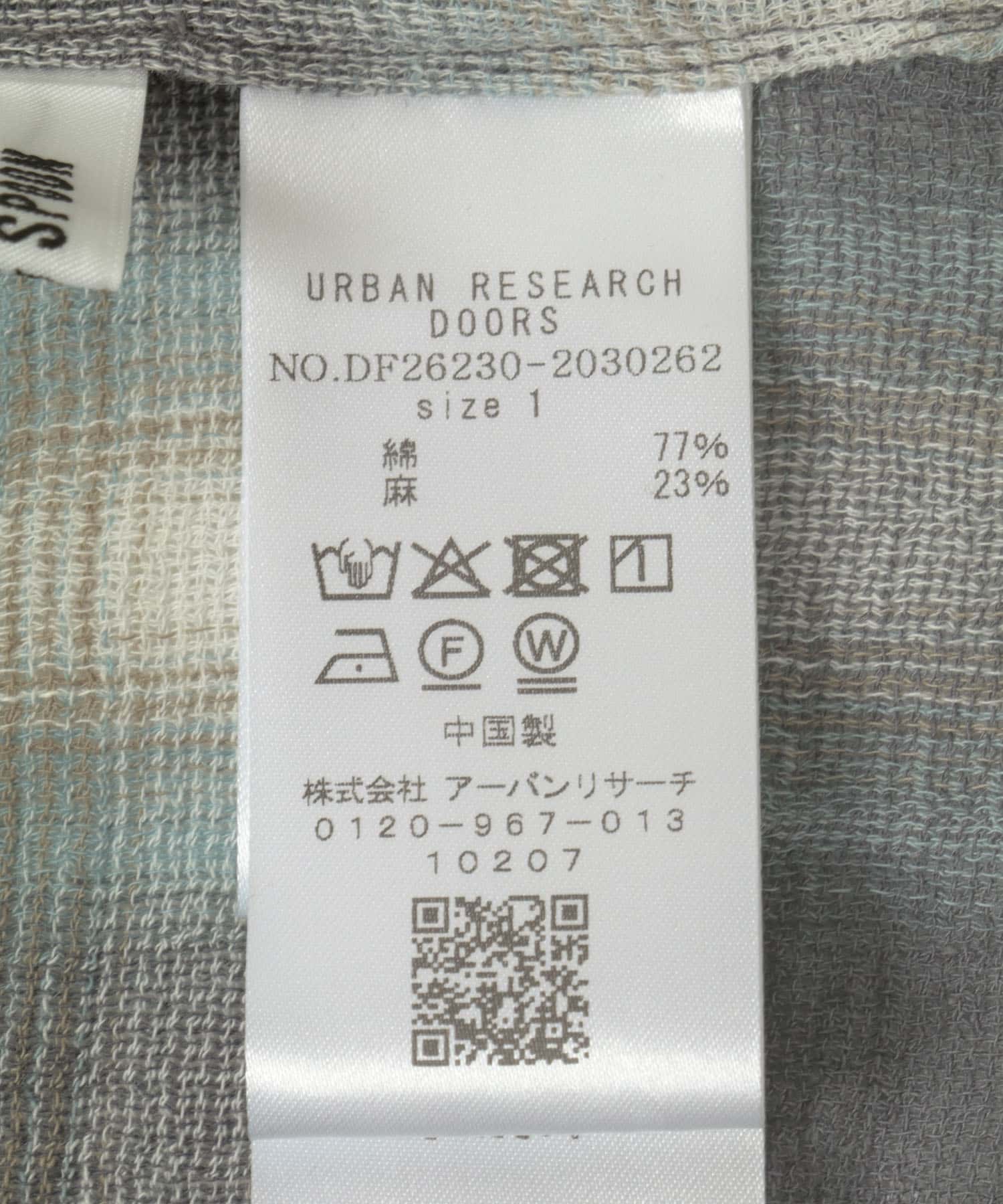 FORK&SPOON　メッシュチェックシャツ BLUEGREEN 1