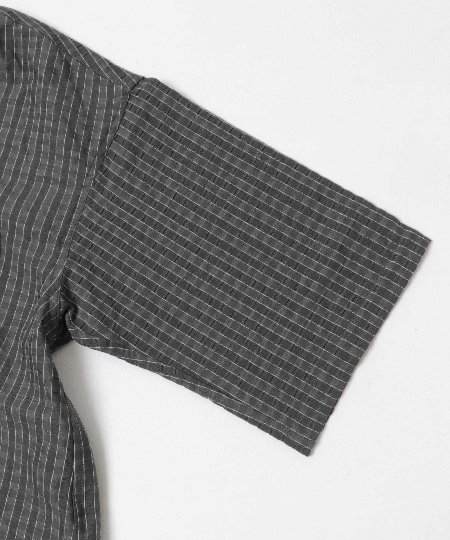 FORK&SPOON　シャドウチェックショートスリーブシャツ CHARCOAL 1