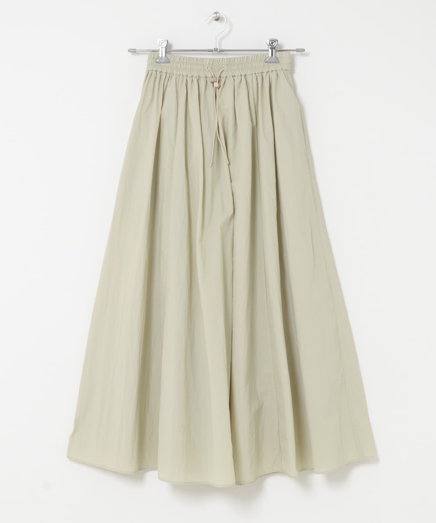FORK&SPOON　ナイロンギャザースカート LIGHTBEIGE 1