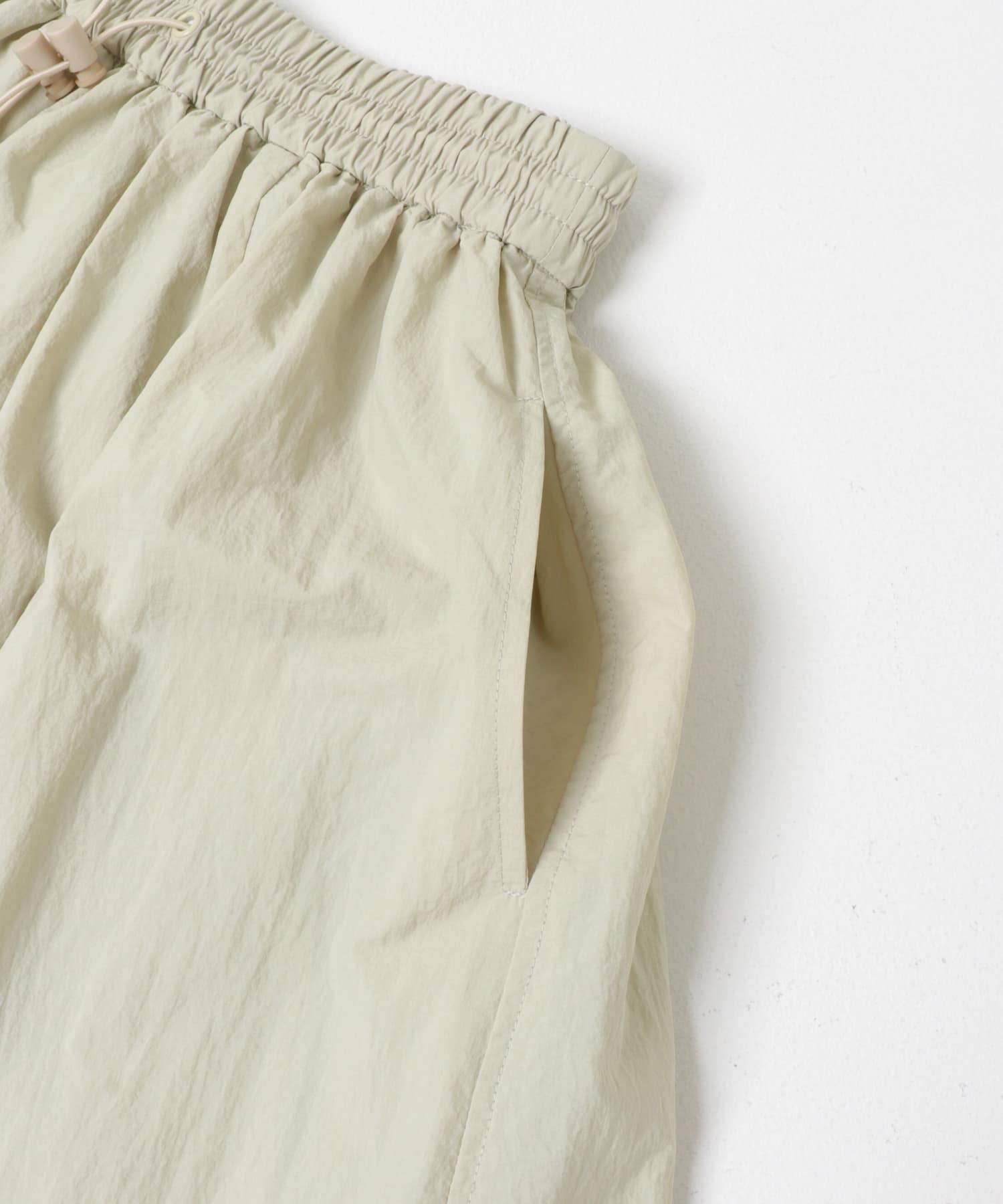 FORK&SPOON　ナイロンギャザースカート LIGHTBEIGE 1