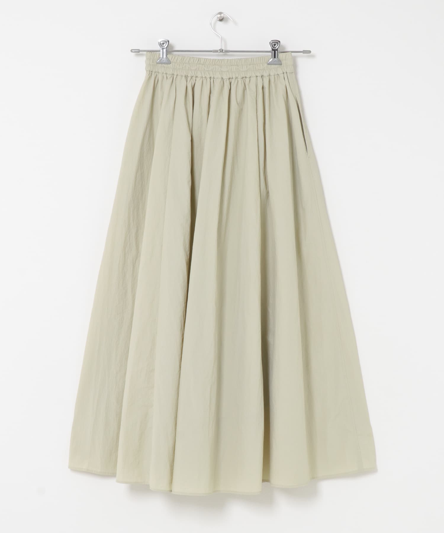 FORK&SPOON　ナイロンギャザースカート LIGHTBEIGE 1