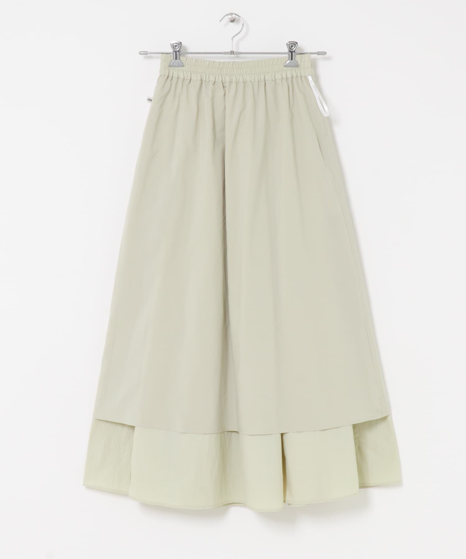 FORK&SPOON　ナイロンギャザースカート LIGHTBEIGE 1