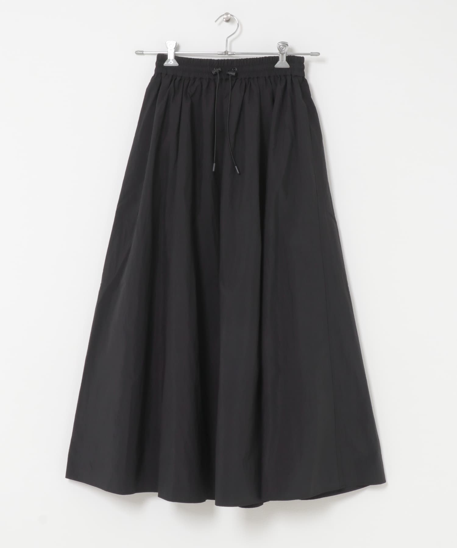 FORK&SPOON　ナイロンギャザースカート BLACK 1