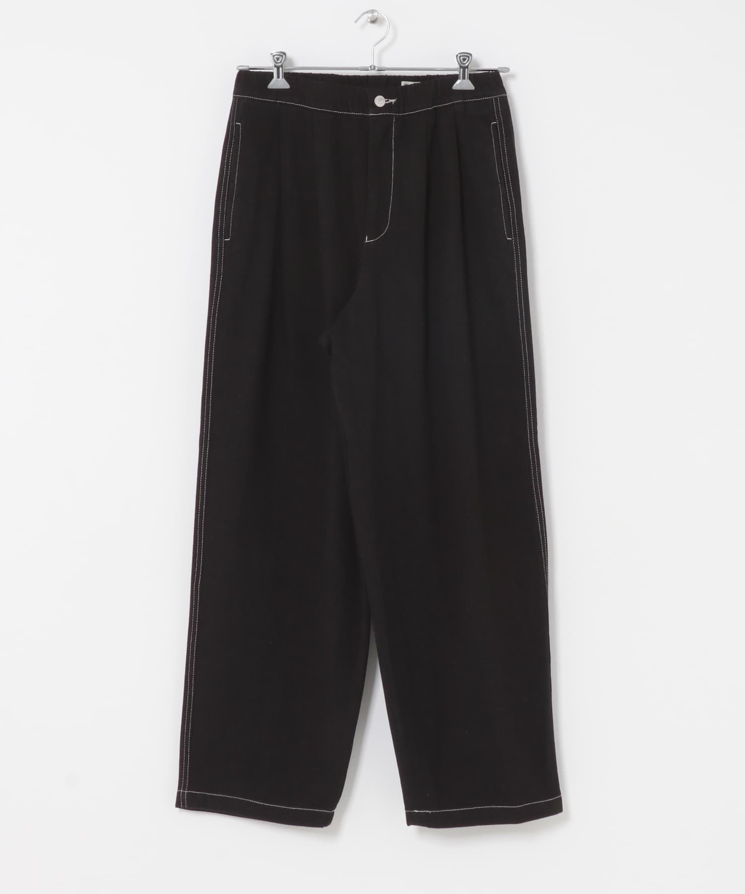 FORK&SPOON　TCデニムイージーパンツ BLACK 4