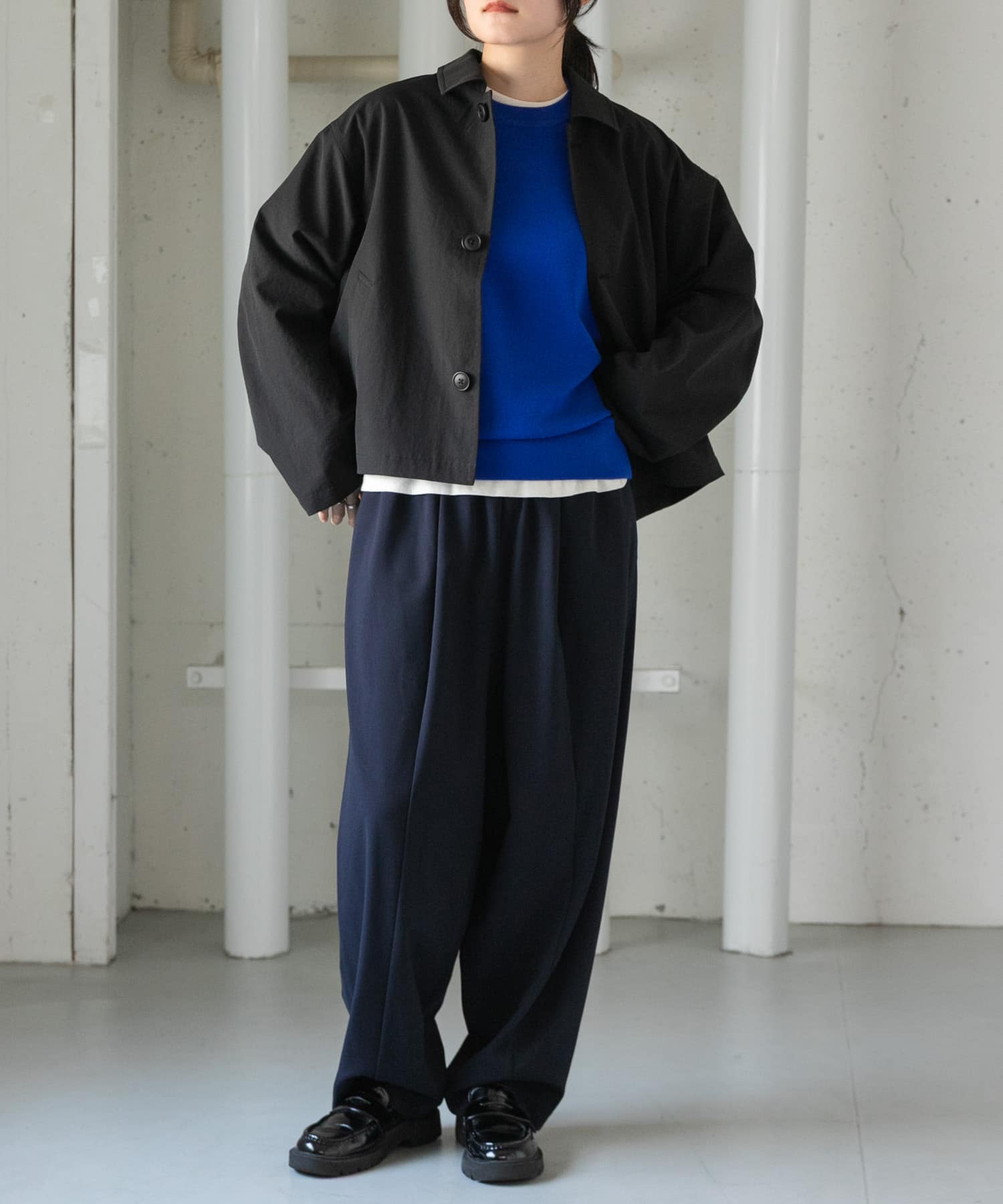 FORK&SPOON ステンカラーショートコート(1 BLACK): アウター｜URBAN