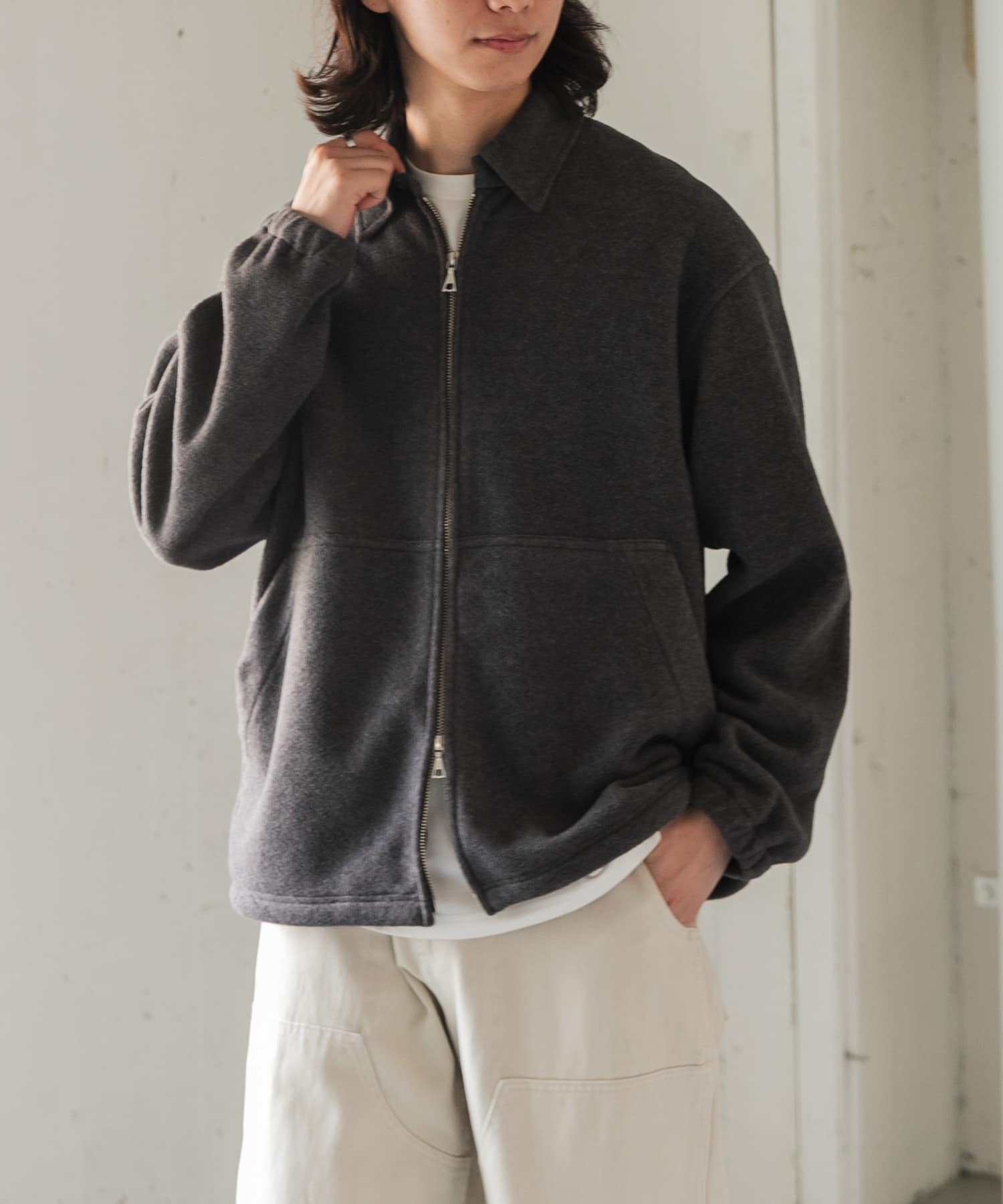 FORK&SPOON　フリーススウィングトップブルゾン