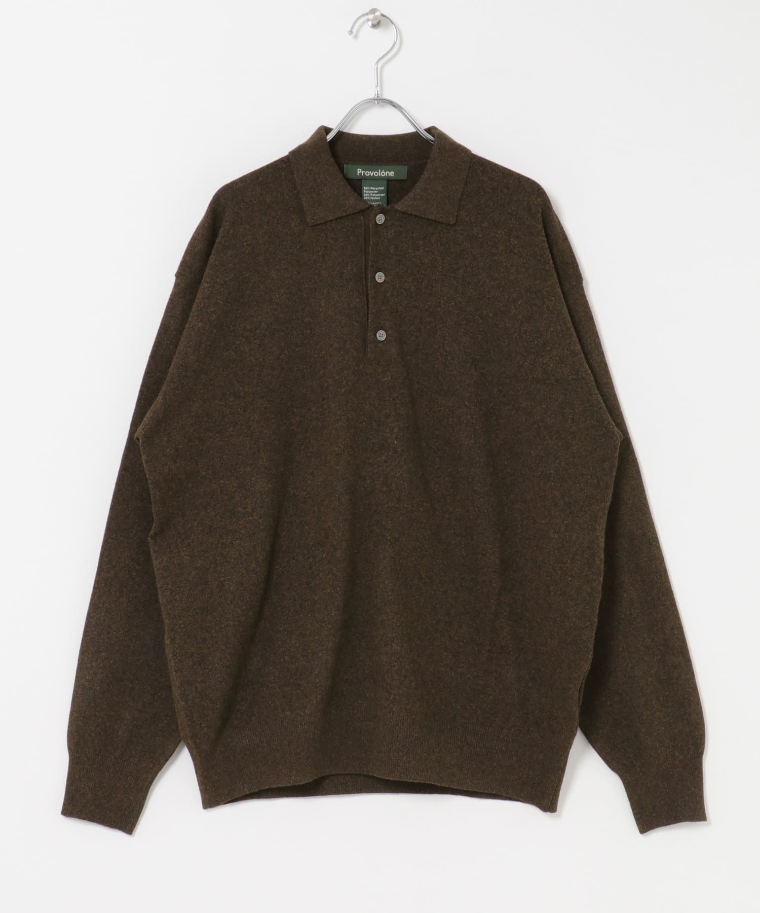 FORK&SPOON　PROVORONE ニットポロプルオーバー BROWN 4