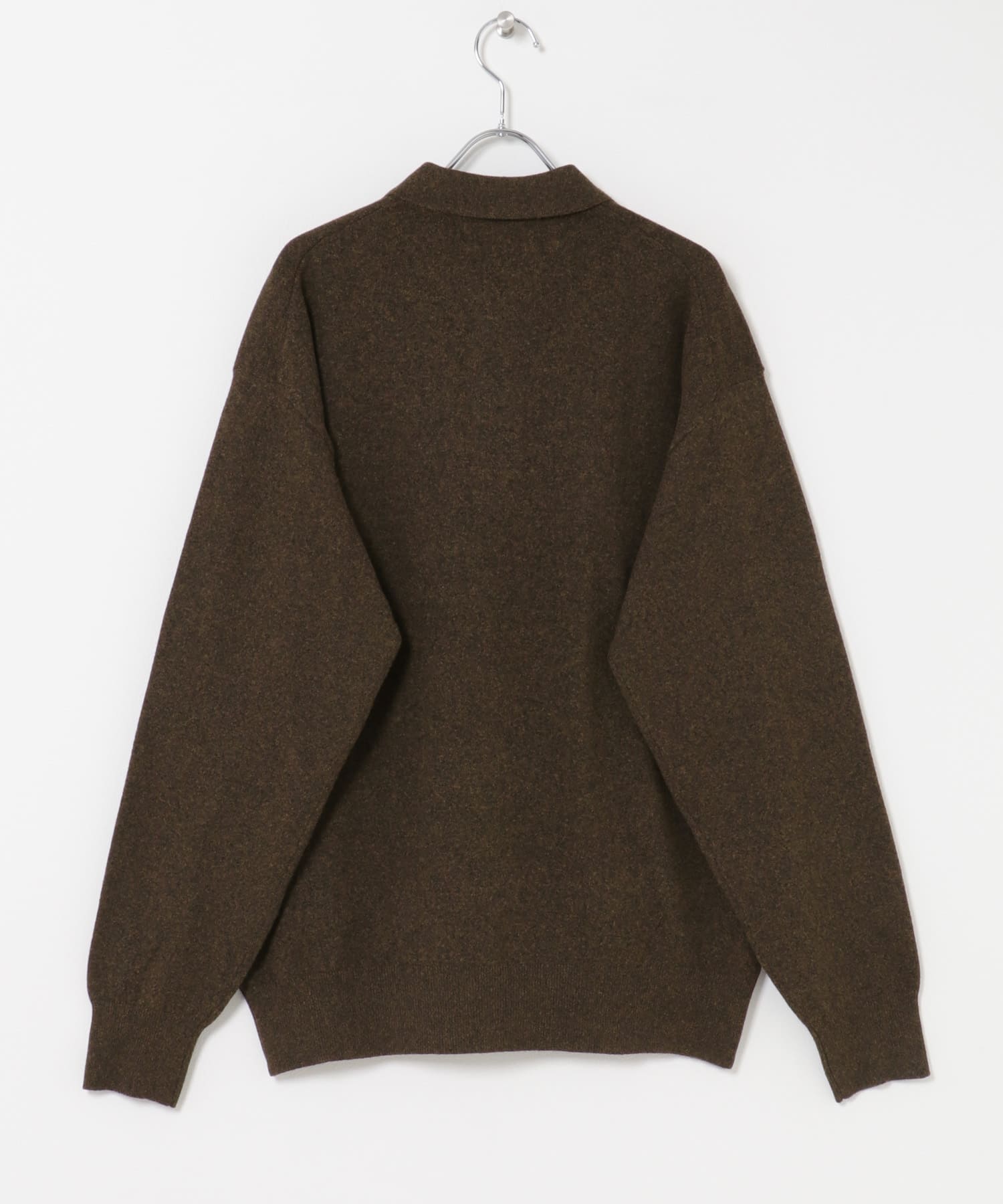 FORK&SPOON　PROVORONE ニットポロプルオーバー BROWN 4