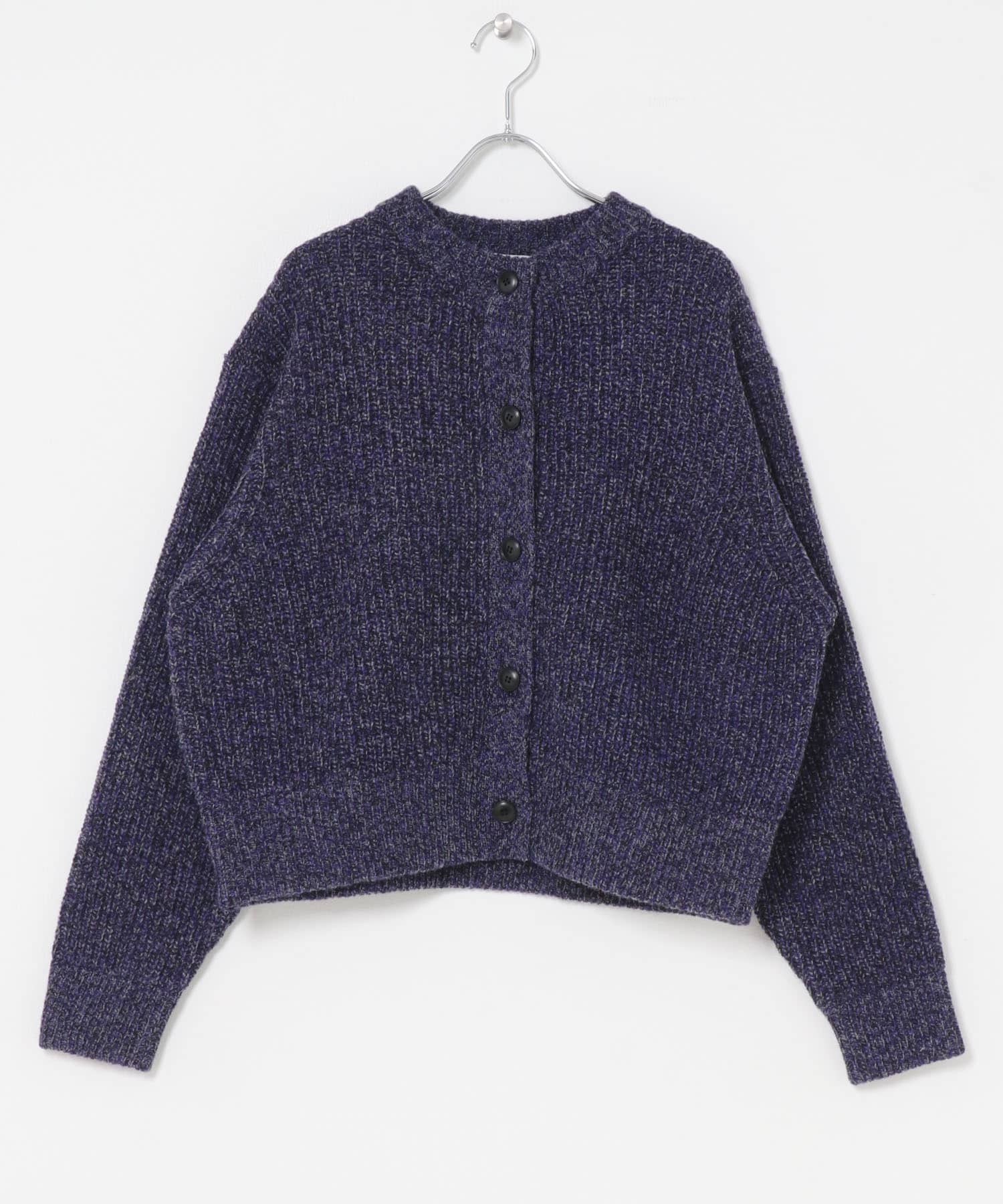 FORK&SPOON　ミックスカラーニットカーディガン NAVY 1