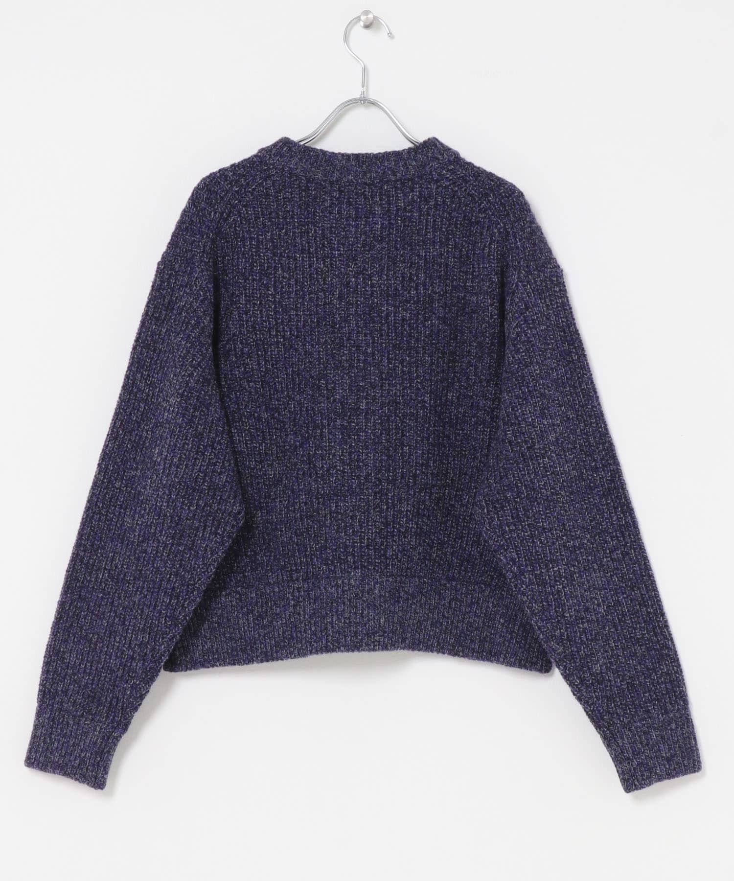 FORK&SPOON　ミックスカラーニットカーディガン NAVY 1