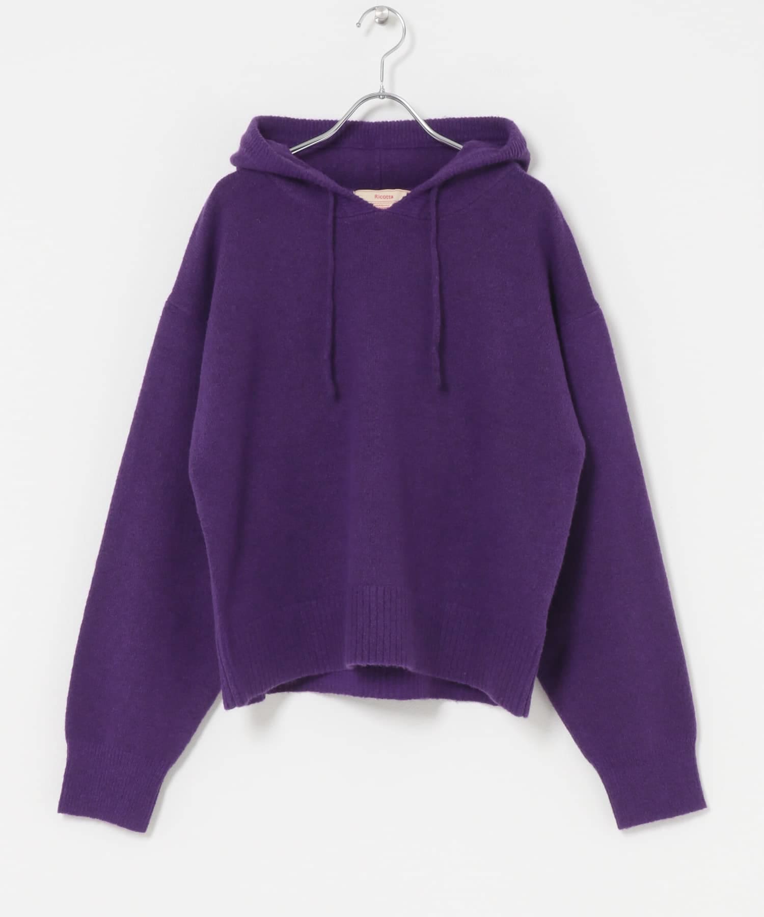 FORK&SPOON　Ricotta ニットフーディ PURPLE 1