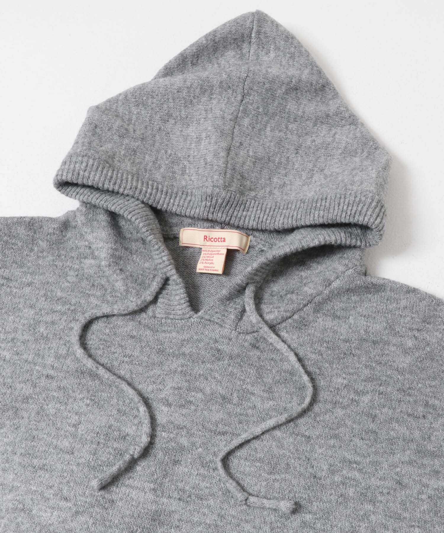 FORK&SPOON　Ricotta ニットフーディ GRAY 1