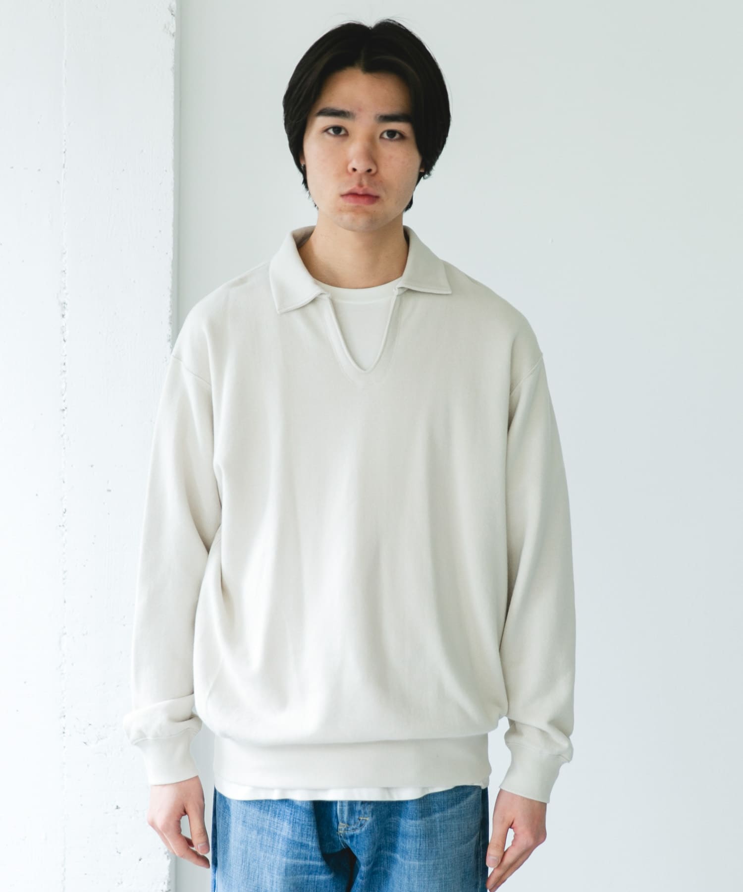TOMPKINS裏毛 スキッパースウェット(M GREIGE): トップス｜URBAN