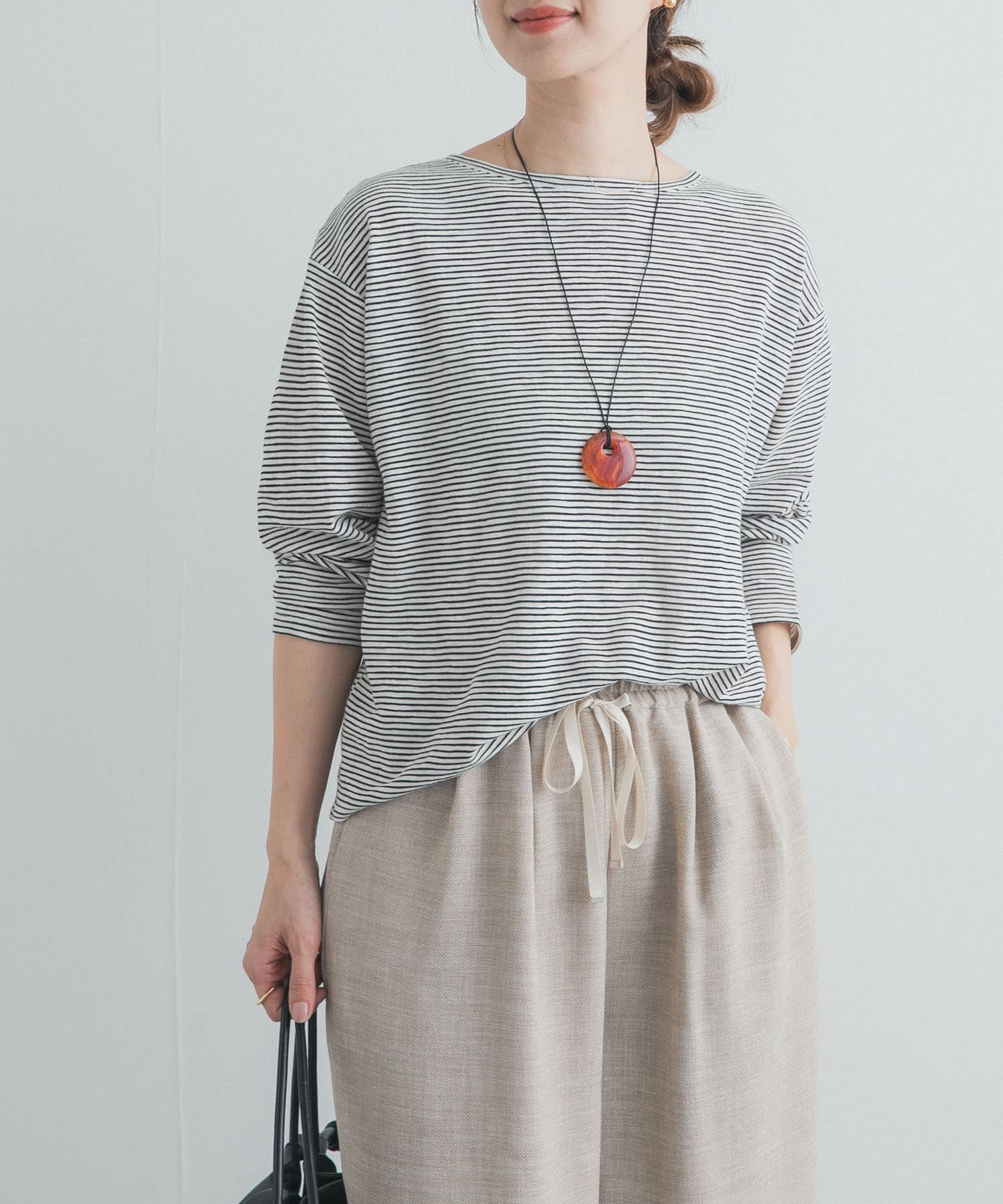 スラブミジンボーダーTシャツ