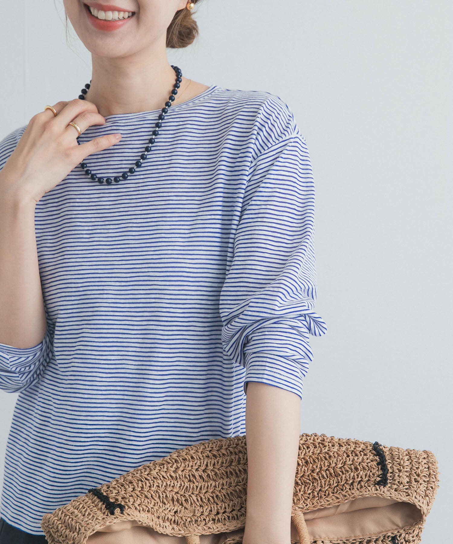 スラブミジンボーダーTシャツ