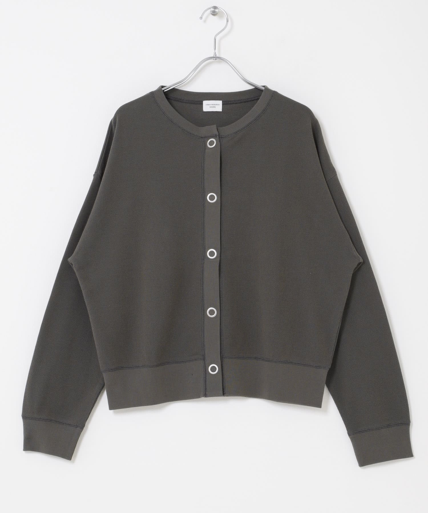 ライトタックフライスカーディガン CHARCOAL Free