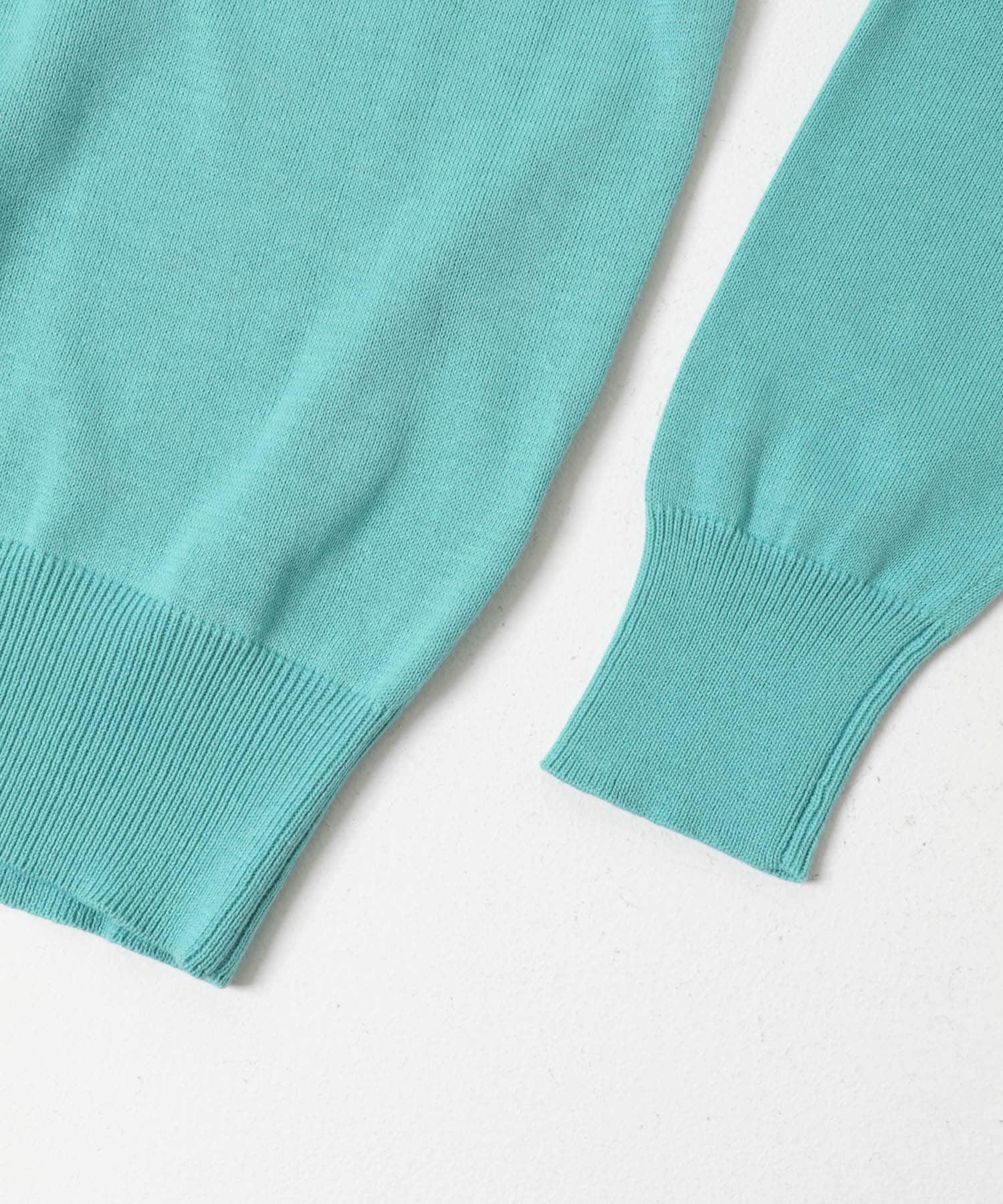 オーガニックコットンクルーネックカーディガン BLUE Free