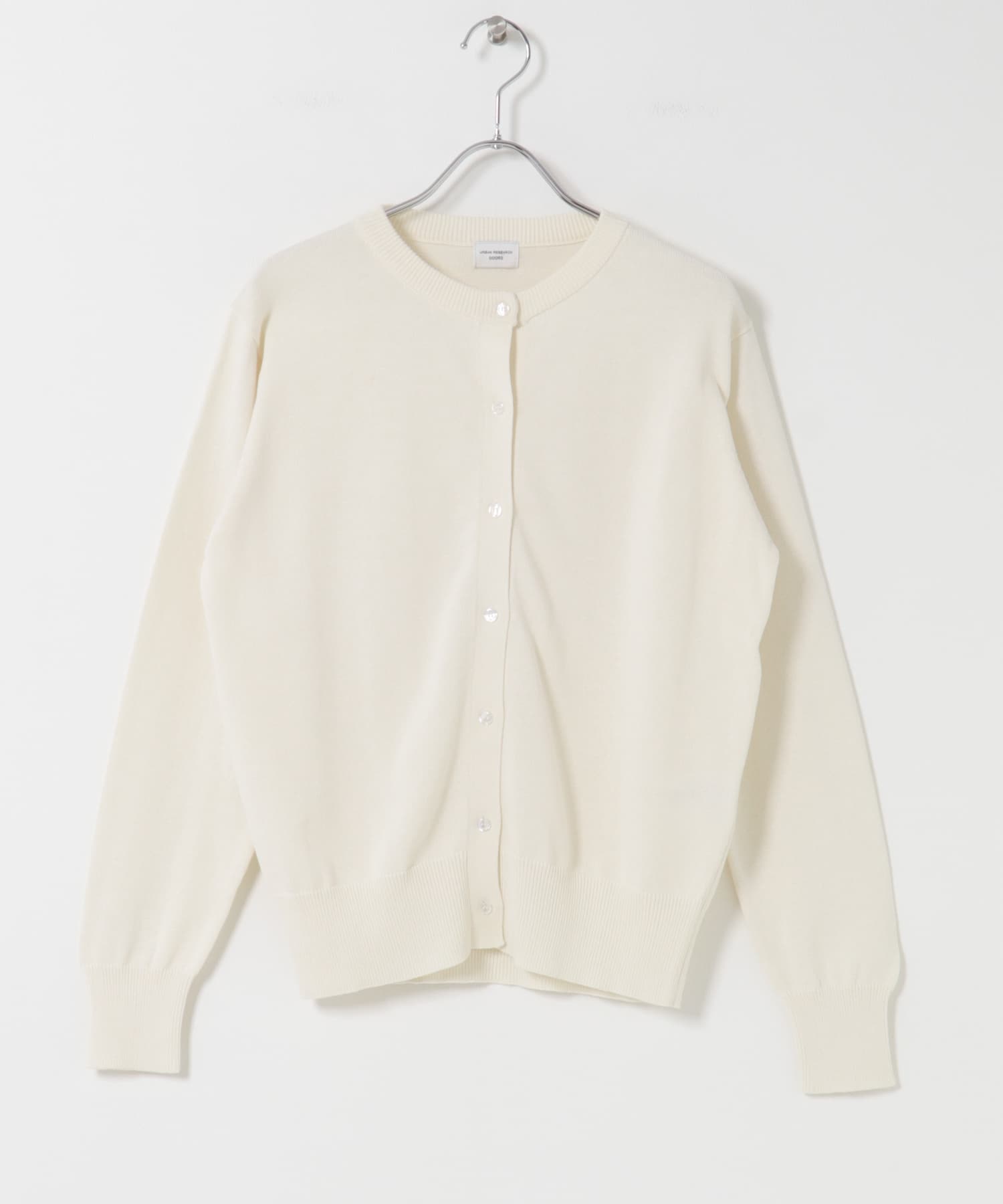 オーガニックコットンクルーネックカーディガン OFF Free