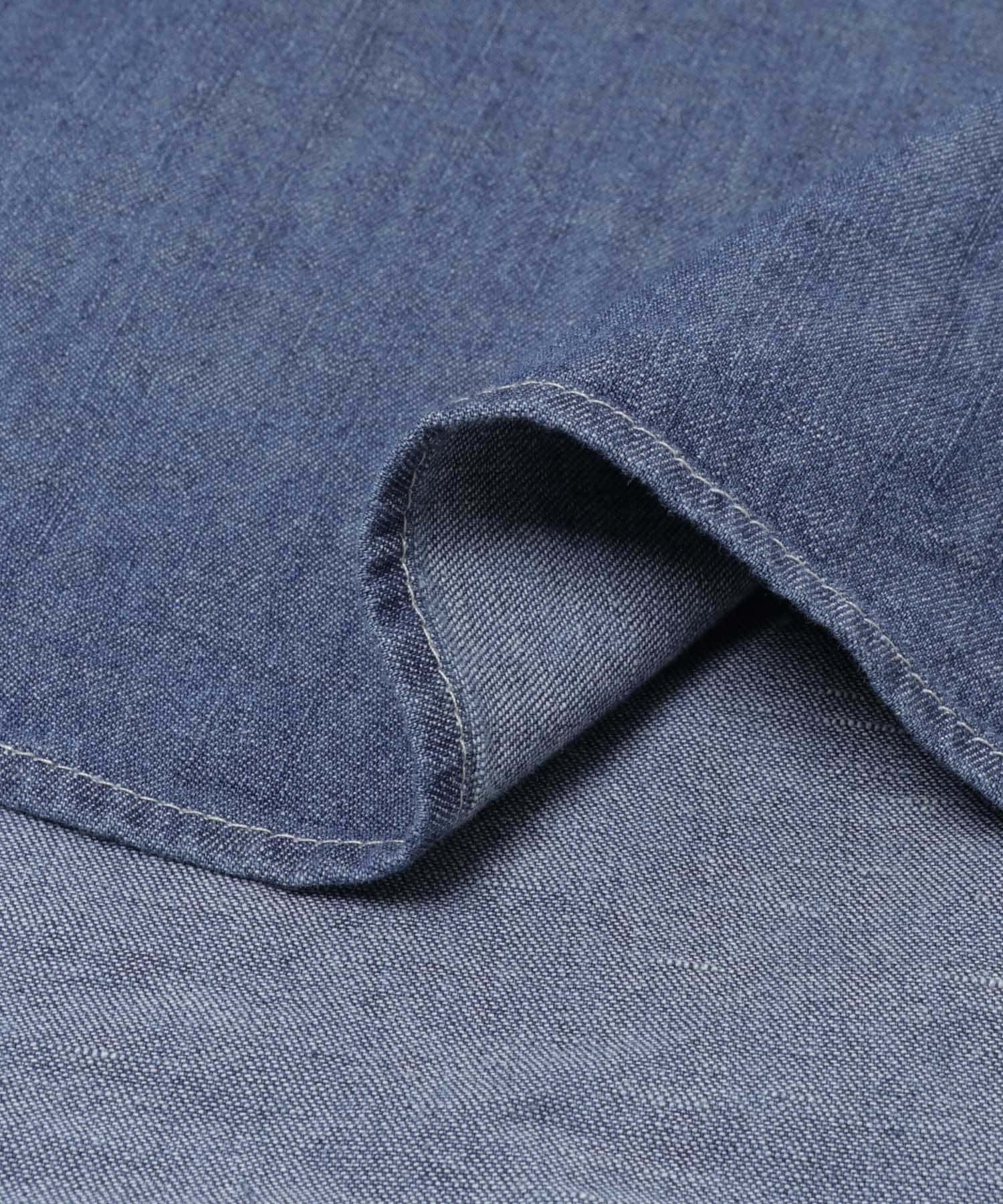 デニムショート丈シャツ INDIGO Free