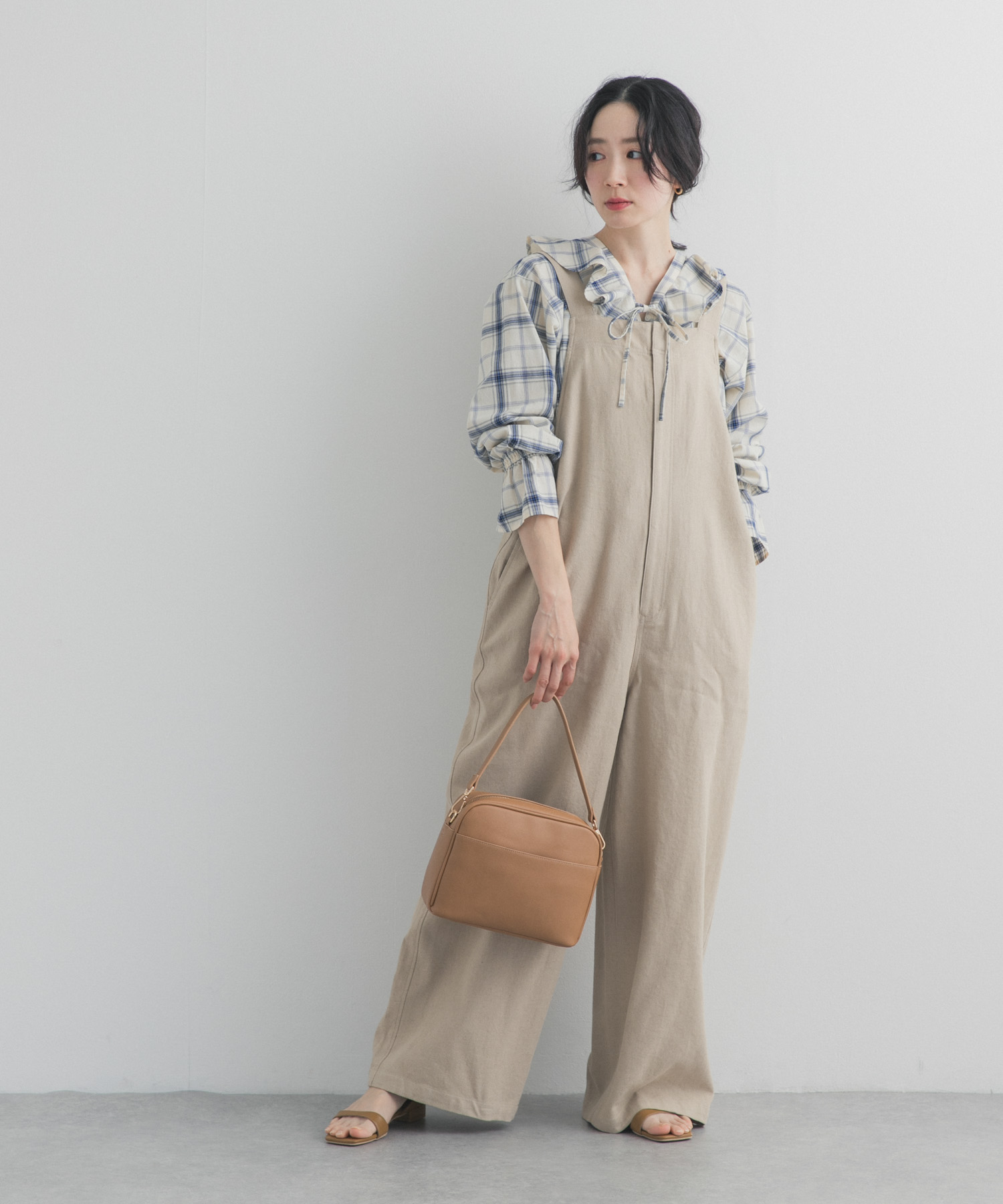 フロントZIPサロペット