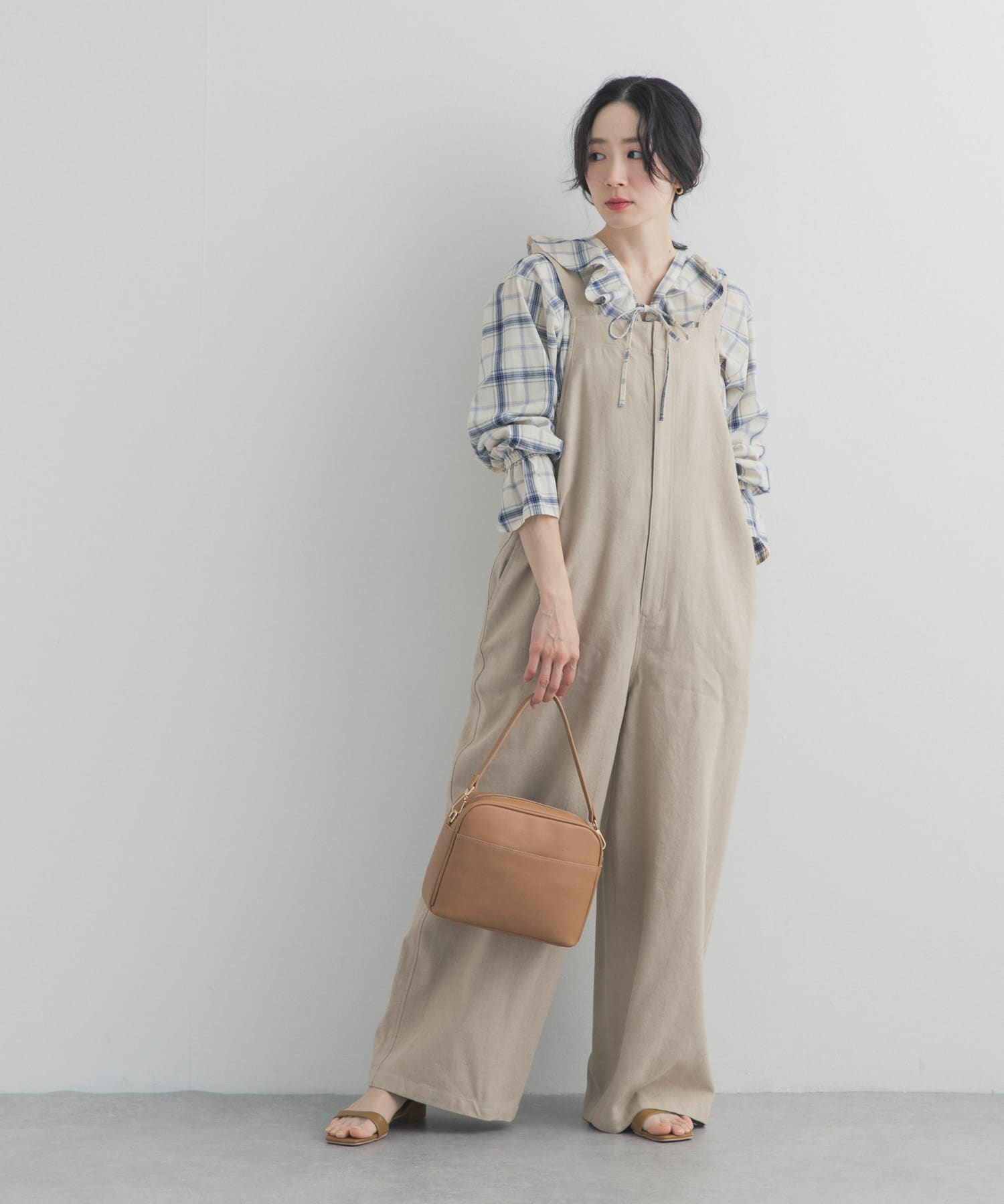 フロントZIPサロペット