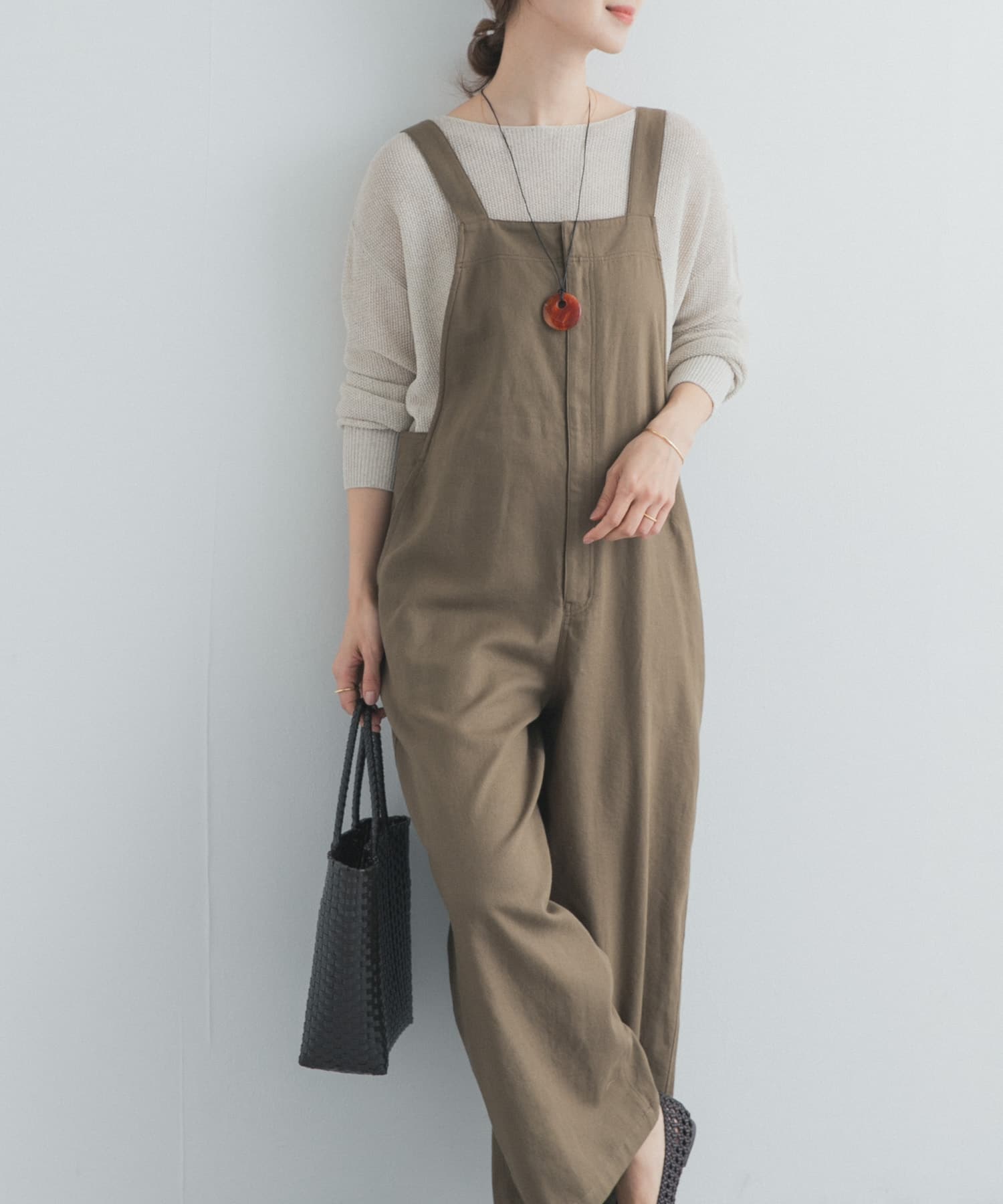 フロントZIPサロペット