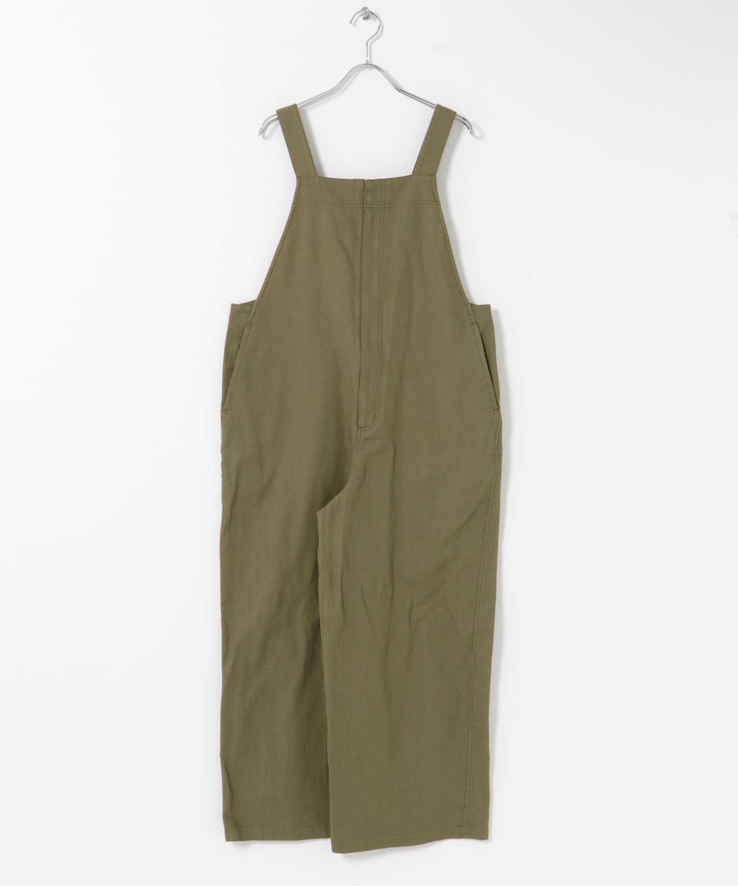 フロントZIPサロペット KHAKI S