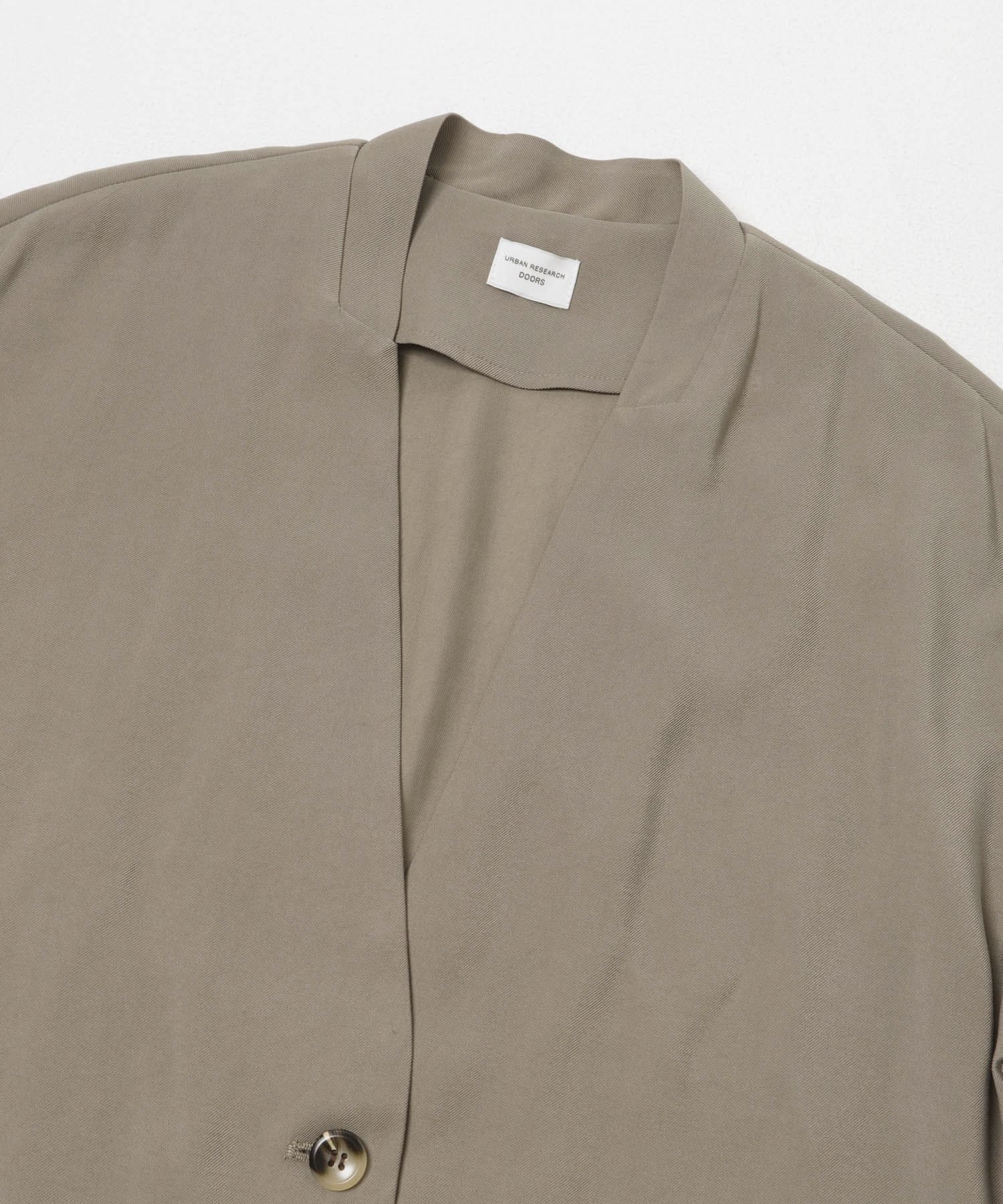 ノーカラージャケット GREIGE Free