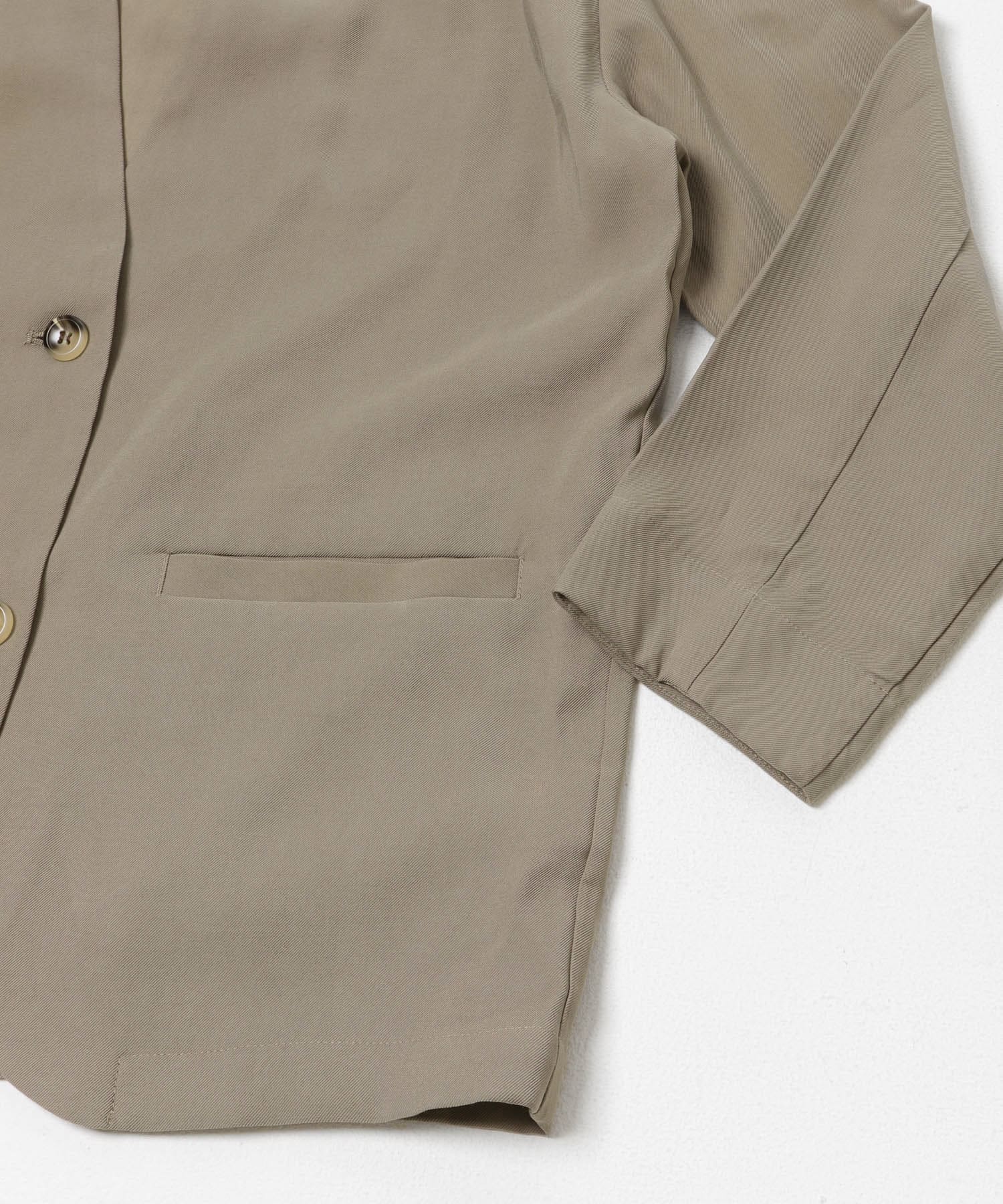 ノーカラージャケット GREIGE Free