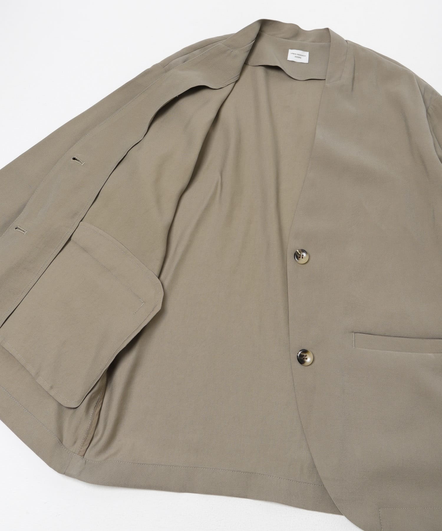 ノーカラージャケット GREIGE Free