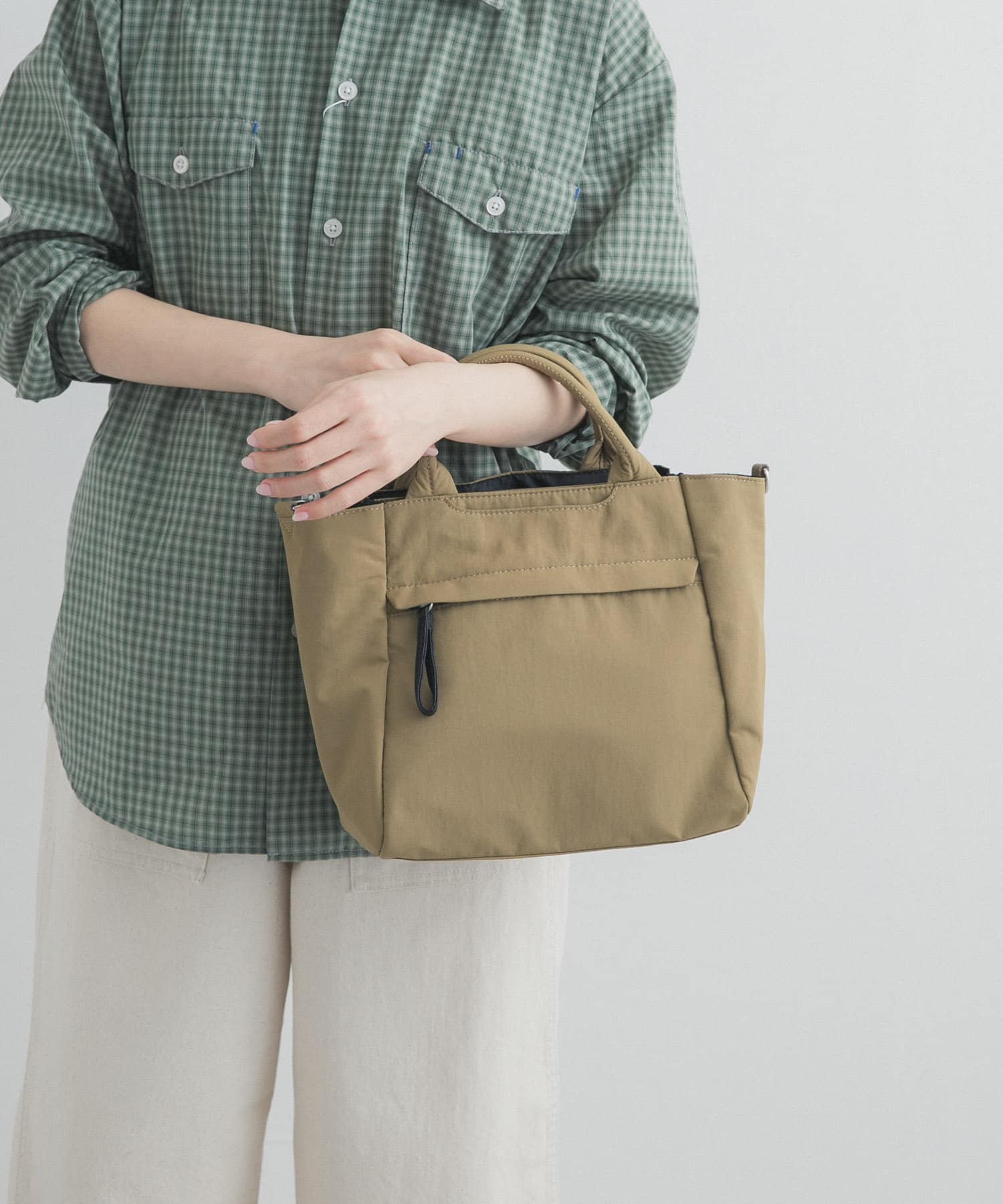 ウォッシャブル2WAYトートバッグ BEIGE One