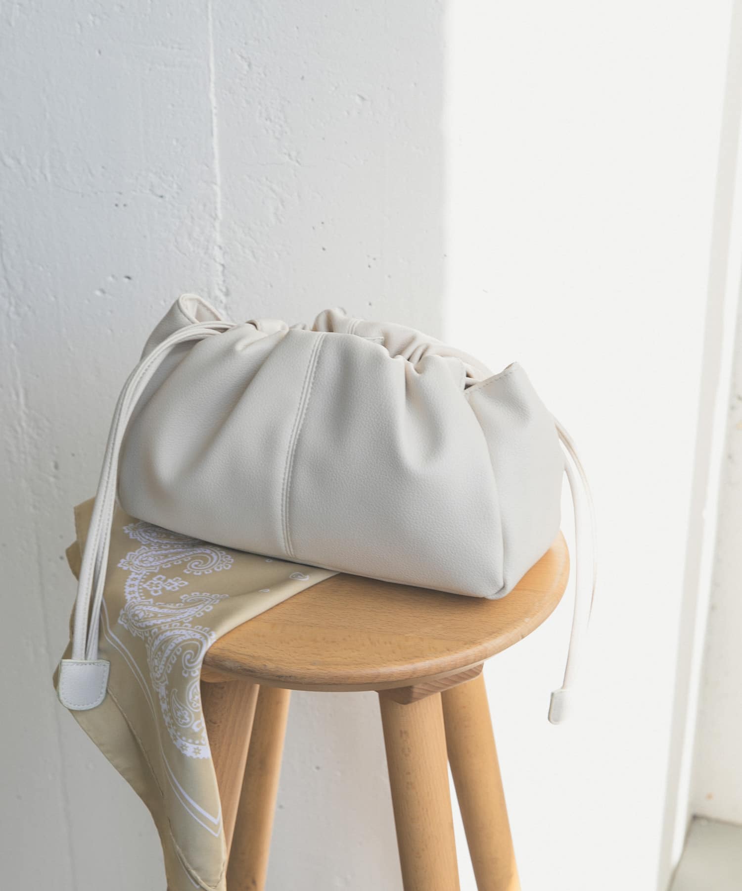 2way巾着ショルダー IVORY One