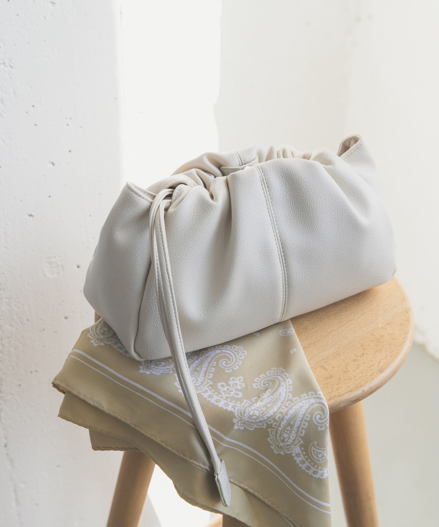 2way巾着ショルダー IVORY One