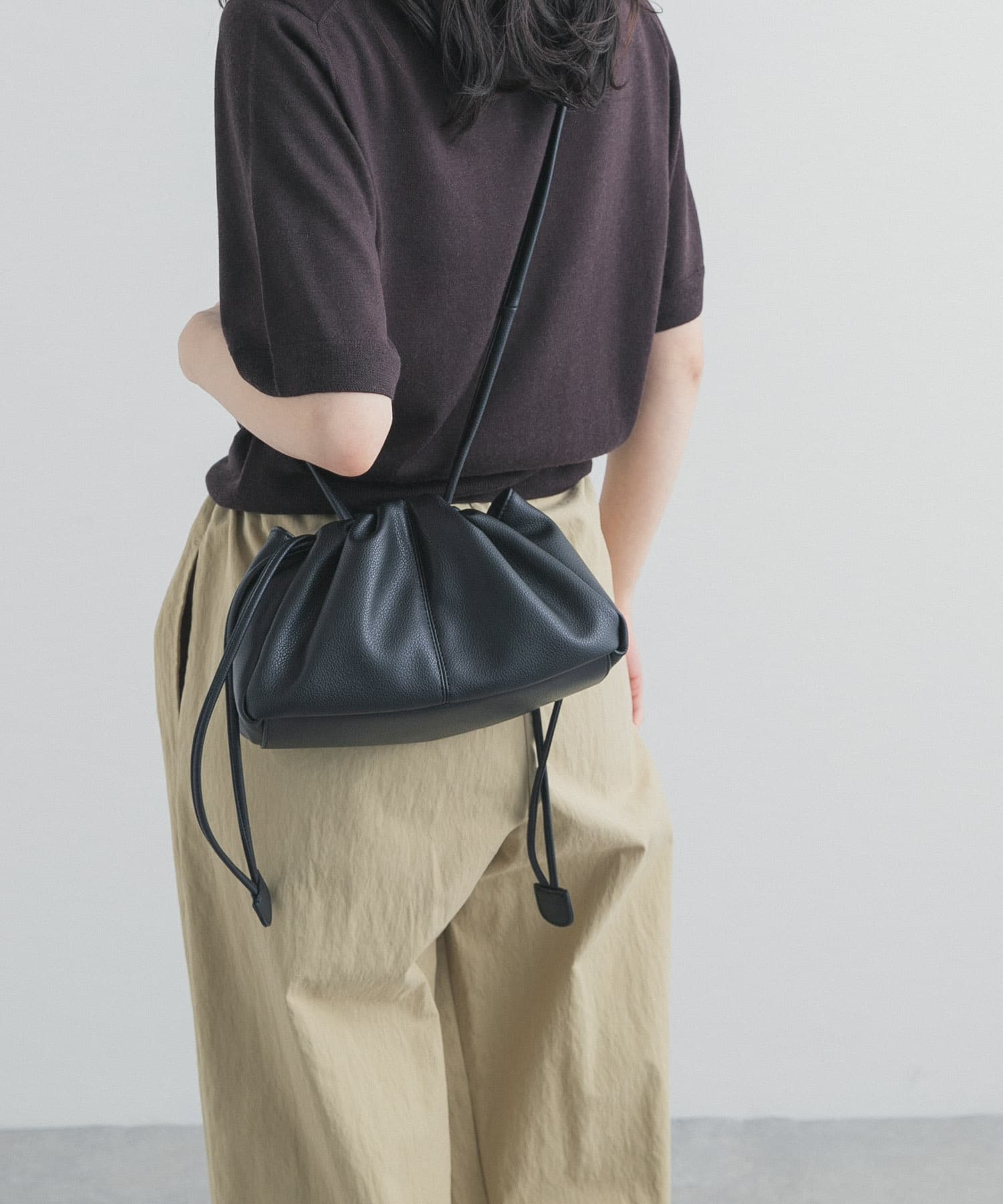 2way巾着ショルダー BLACK One