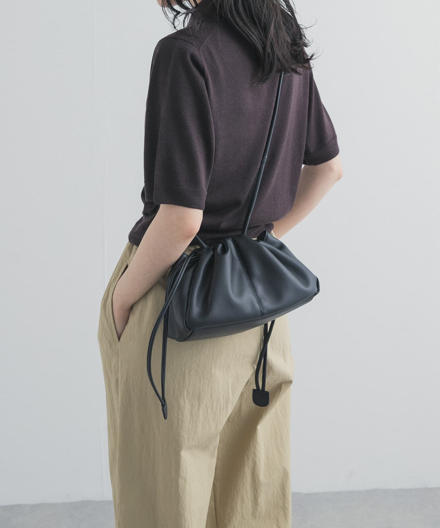2way巾着ショルダー BLACK One