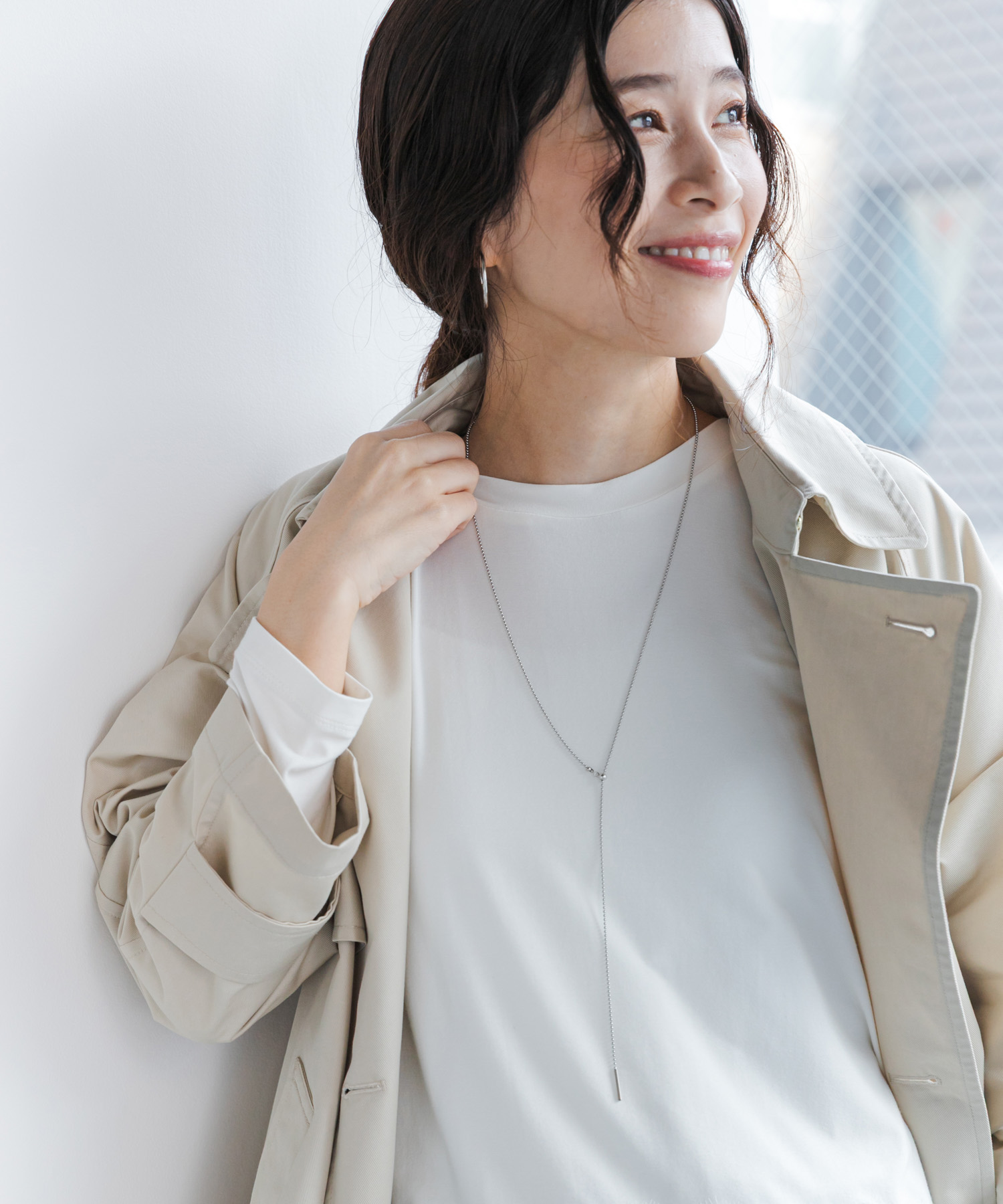 ボールチェーンスライドネックレス