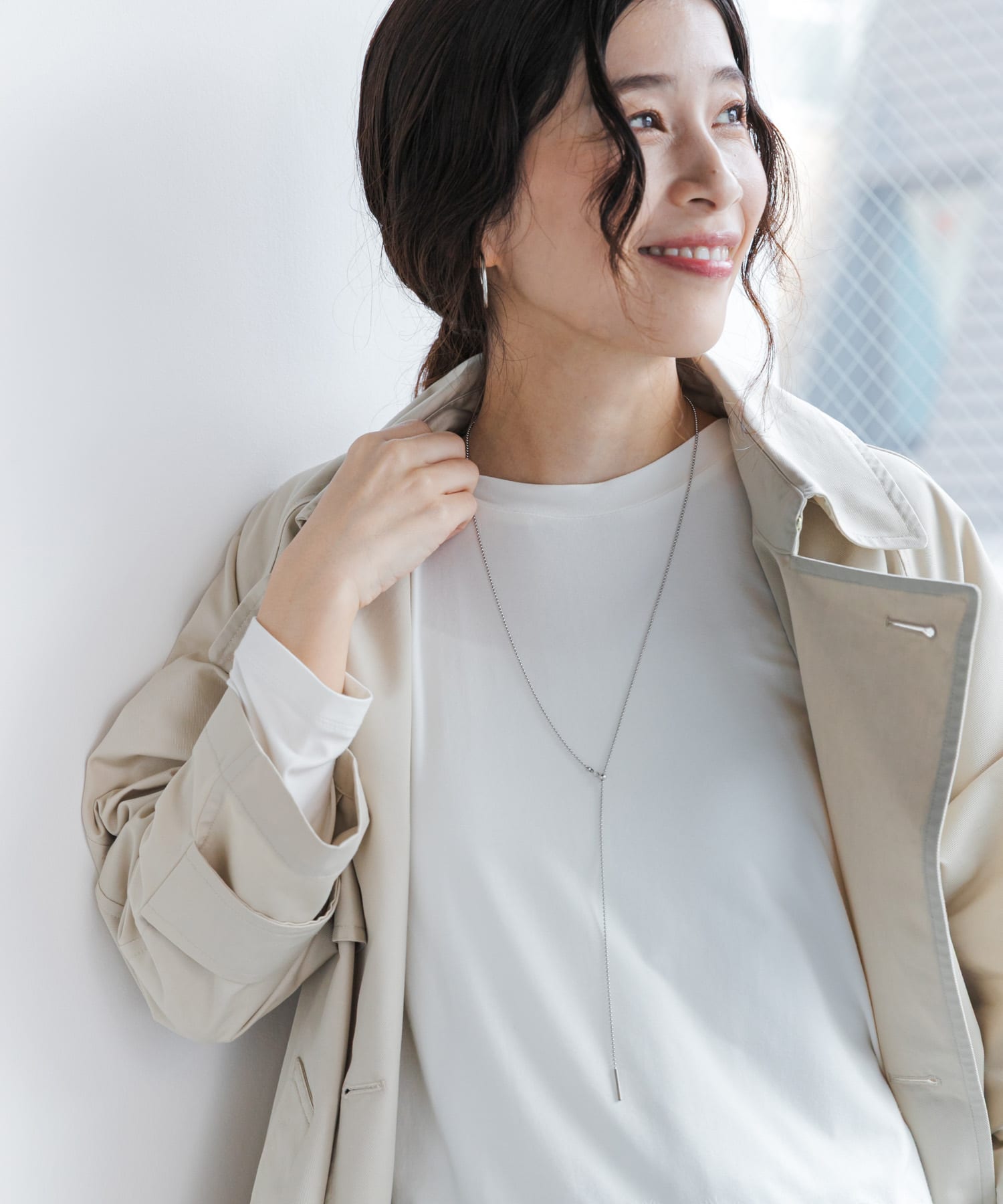 ボールチェーンスライドネックレス