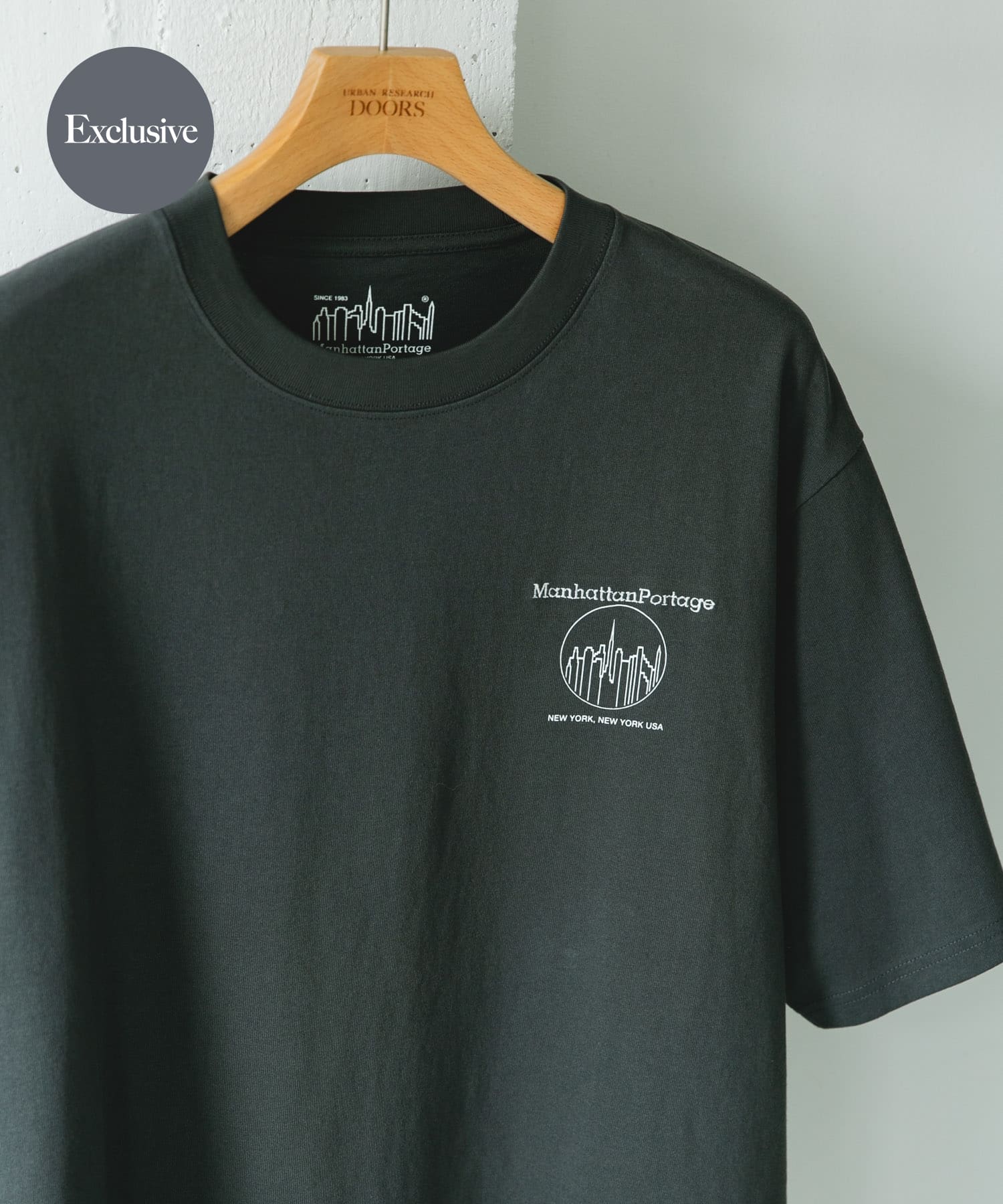 『別注』MANHATTAN PORTAGE×DOORS　1ポイント プリントTシャツ