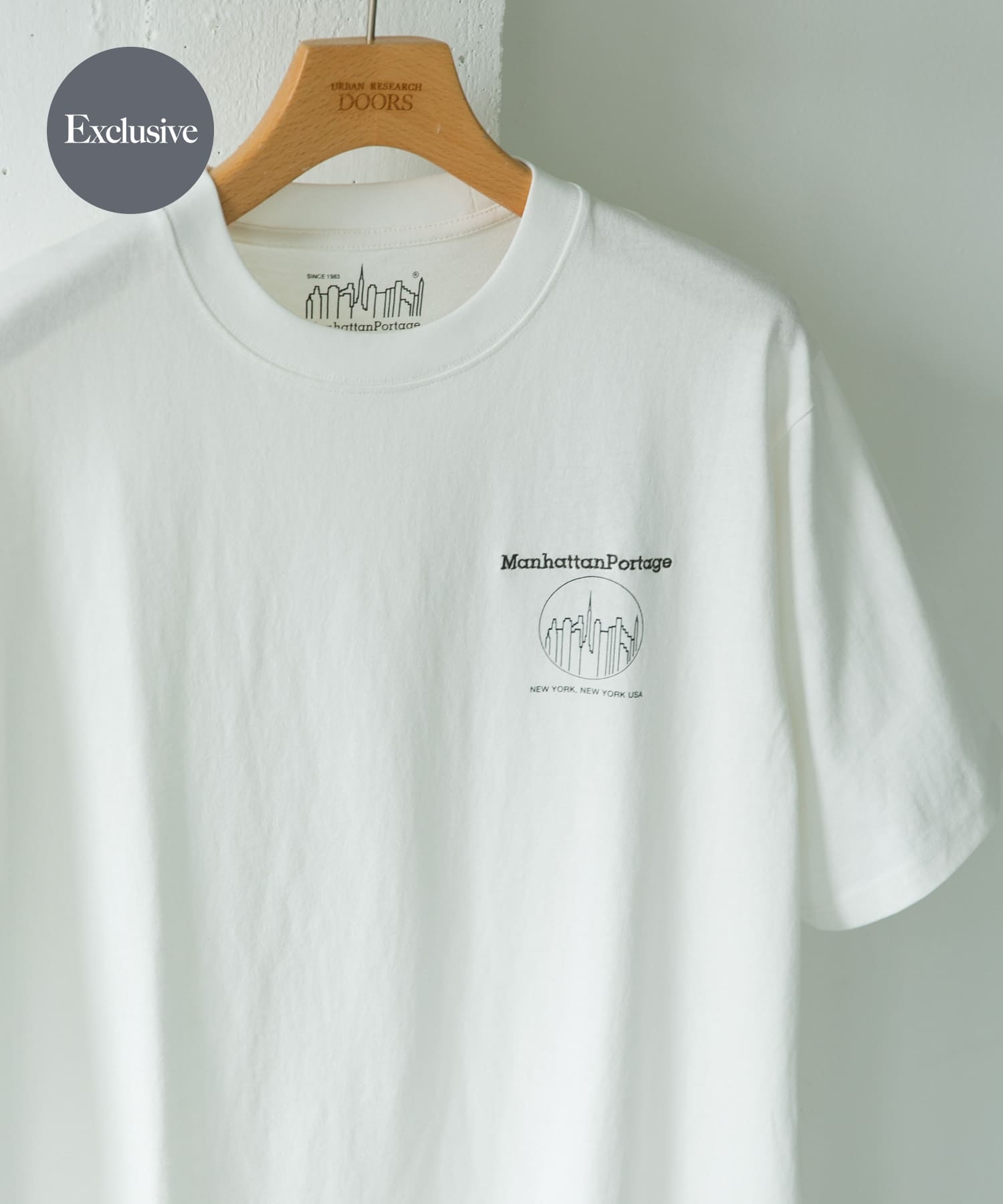 『別注』MANHATTAN PORTAGE×DOORS　1ポイント プリントTシャツ